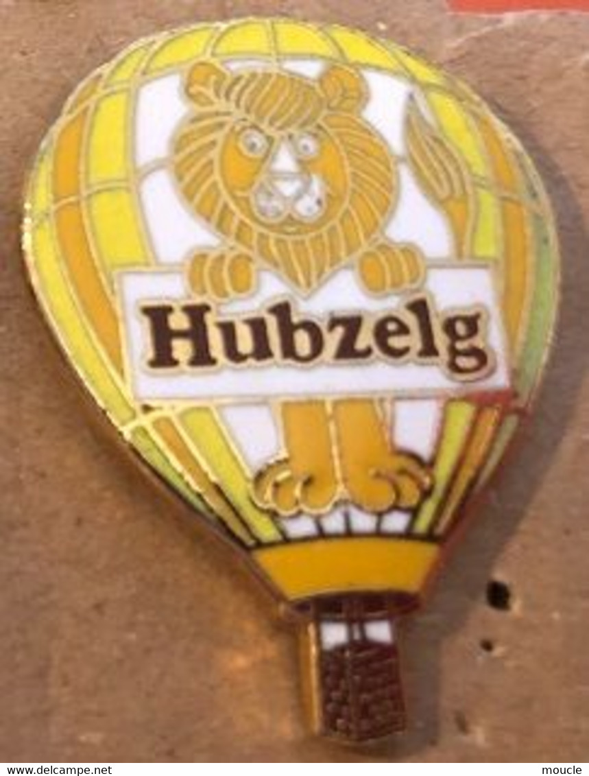 MONTGOLFIERE JAUNE,ORANGE,BLANCHE ET JAUNE - HUBZELG - SUISSE - SCHWEIZ - SWITZERLAND - BALLON - LION - LÖWE -      (29) - Montgolfières