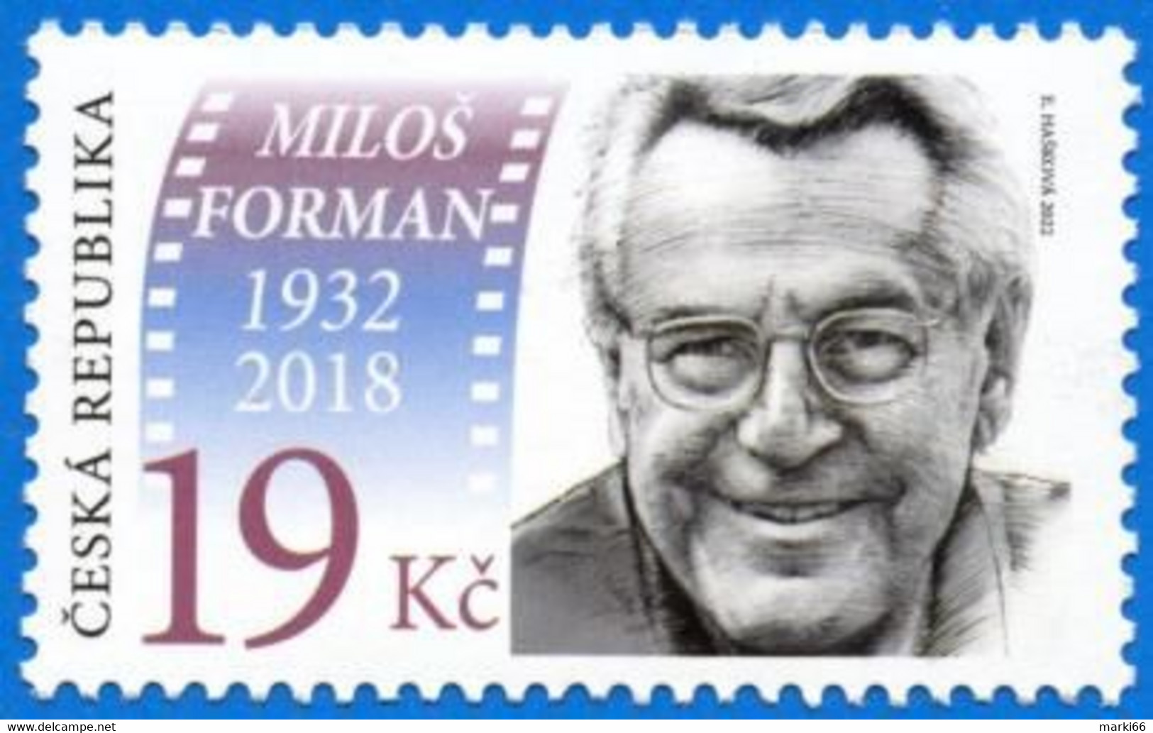 Czech Republic - 2022 - Personalities - Milos Forman, Czech Film Director - Mint Stamp - Neufs