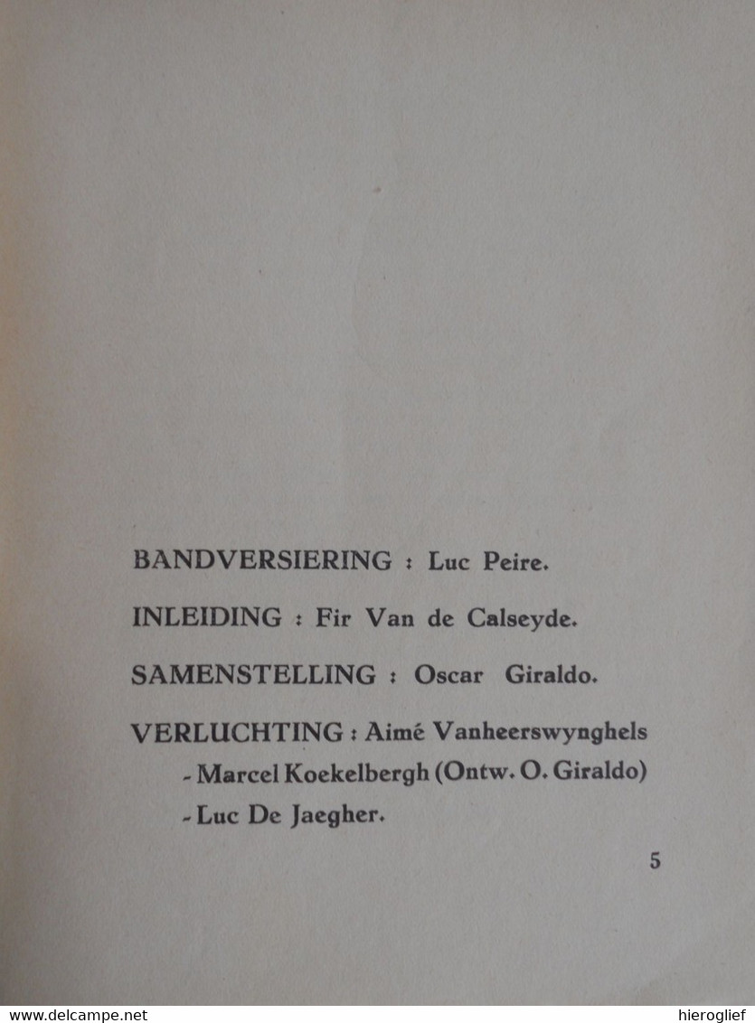 HEKSENKETEL - N.R.B. VLAANDEREN 1941 Luc Peire Oscar Giraldo Aimé Vanheerswynghels Marcel Koekelbergh Luc De Jaegher - Dichtung