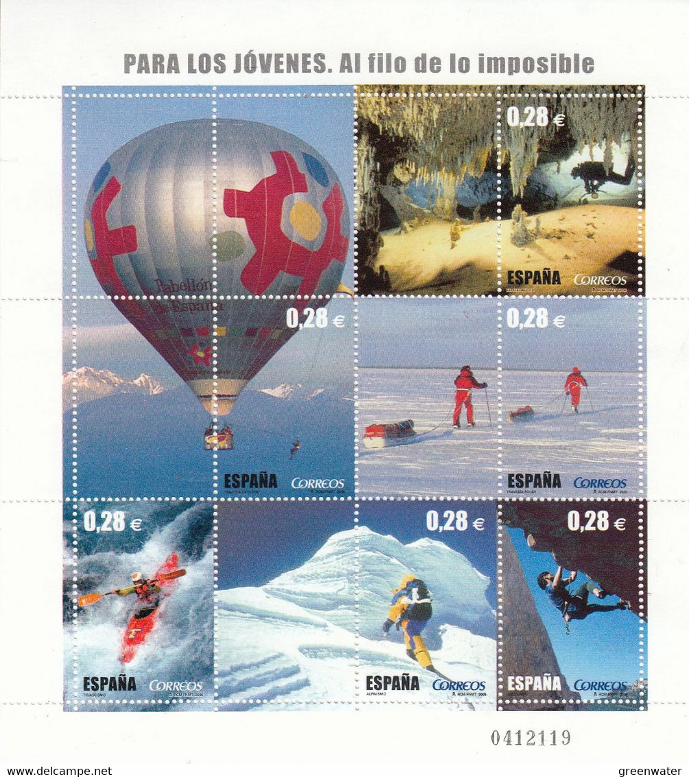 Spain 2005 Para Los Jovenes / With Antarctica Stamps Sheetlet ** Mnh (57498A) - Blocs & Hojas