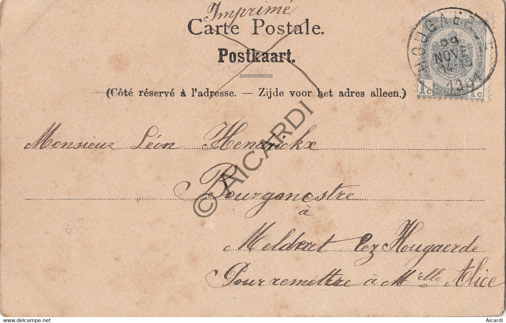 Postkaart / Carte Postale - OETINGEN - Chateau D'Oetinghen 1901 (L. Hendrickx, Bourgmestre Meldert) (A705) - Gooik