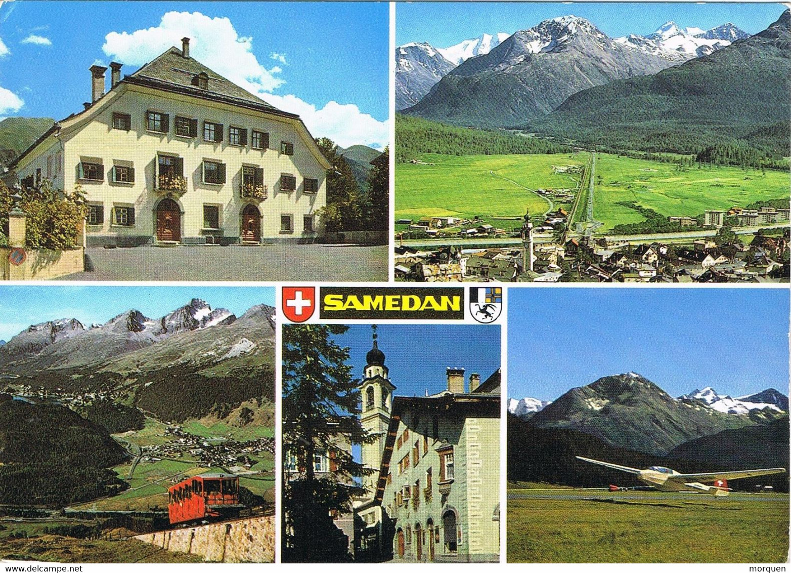 43684. Postal SAMEDAN (Grisones) Suisse 1985. Ificina De Intercambio - Storia Postale