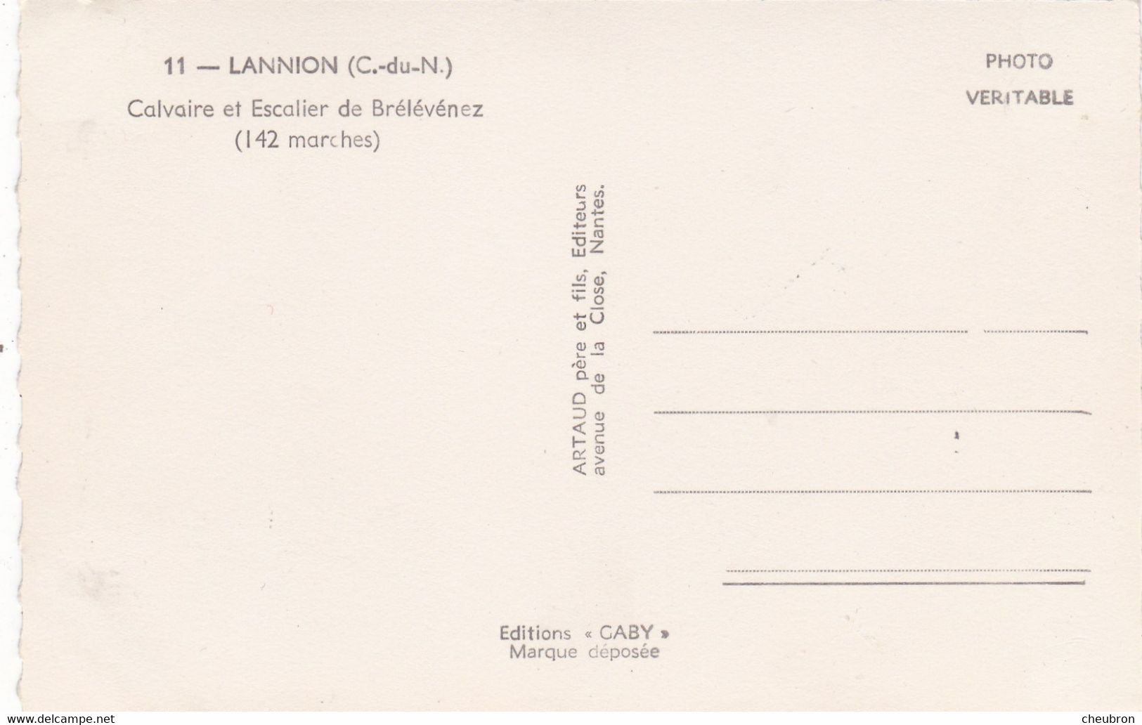 22. LANNION .  CALVAIRE ET ESCALIER DE BRELEVENEZ. ANNEES 50. - Lannion