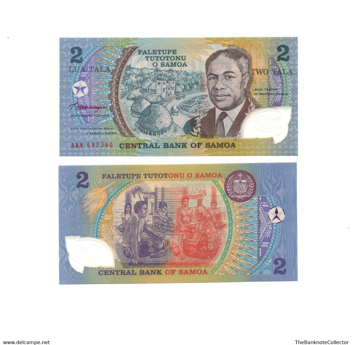 Samoa 2 Tala 1990  Polymer Issue P-31 UNCIRCULATED - Samoa