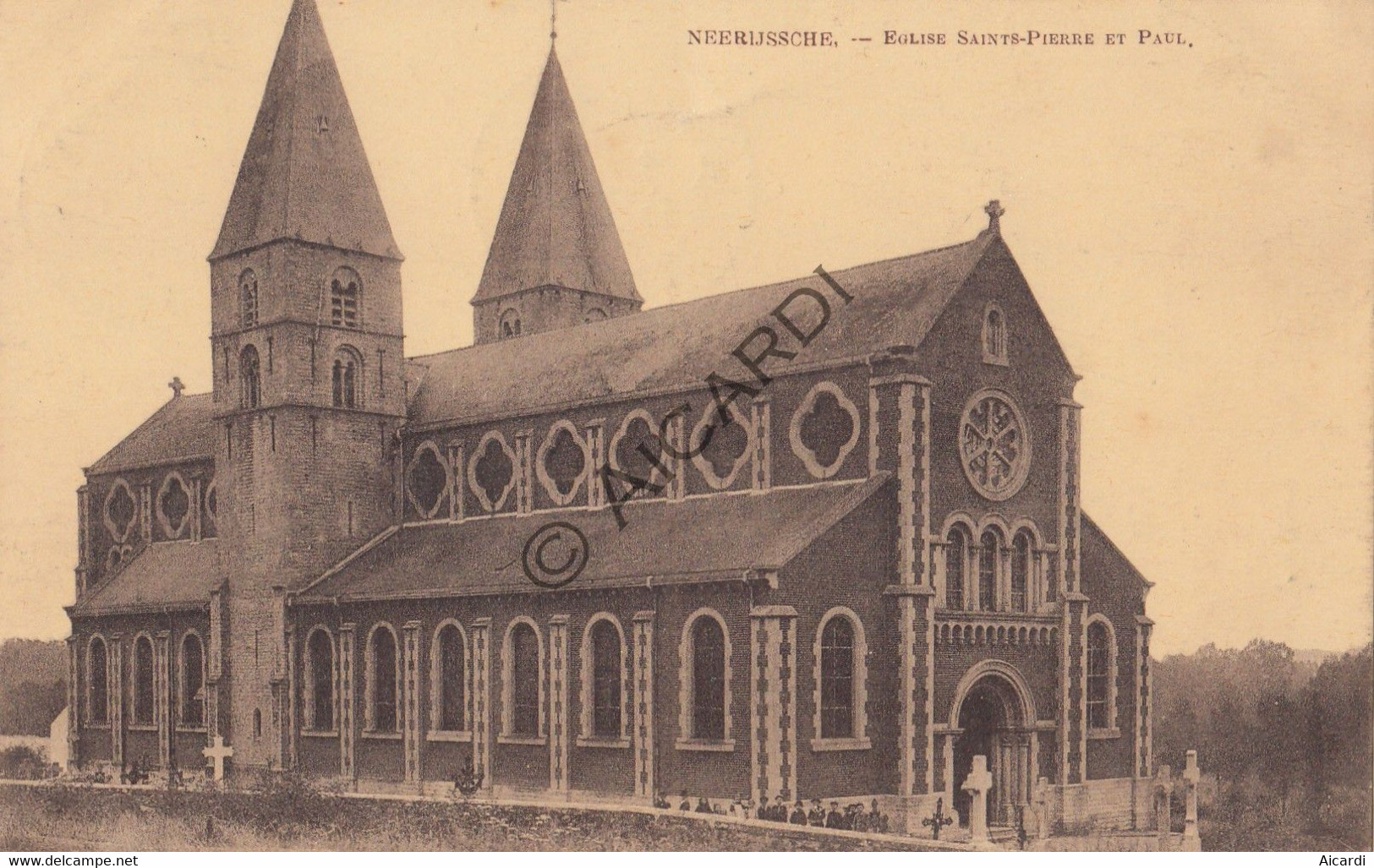 Postkaart / Carte Postale - NEERIJSE - Eglise Saint Pierre Et Paul  - Sterstempel Meldert 1920 (A638) - Huldenberg