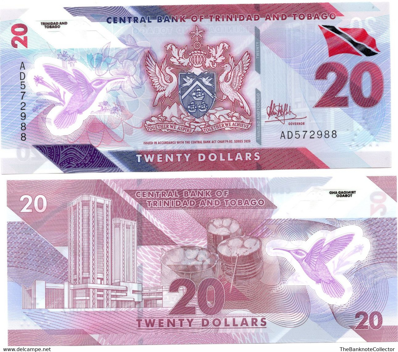 Trinidad And Tobago 20 Dollars 2020 Polymer Issue P-new UNCIRCULATED - Trinidad En Tobago