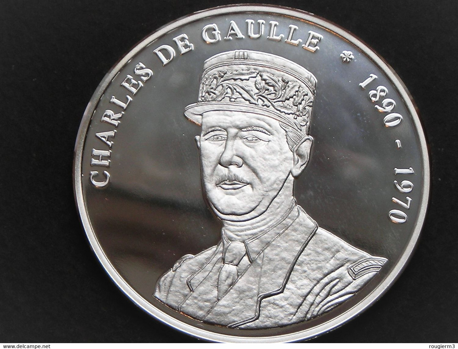 Superbe Médaille ARGENT Massif 999/ 1000 Du Général DE GAULLE   Président  Français De 1970 - Royal / Of Nobility