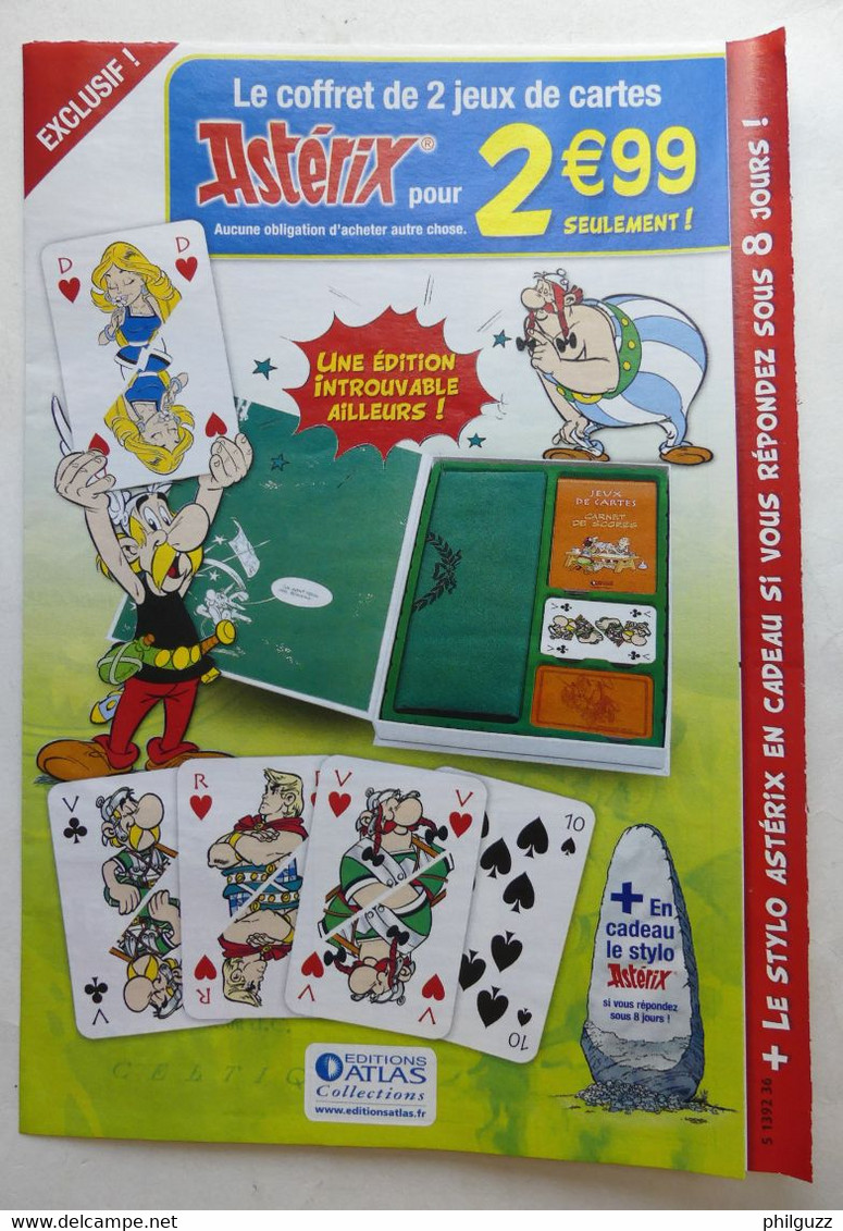 FLYERS ATLAS COFFRET JEUX DE CARTES ASTERIX 2006 - Objets Publicitaires