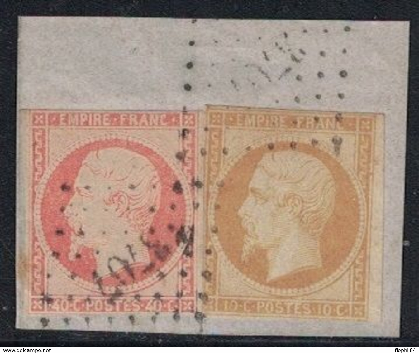 EMPIRE - N°16 ET N°13 - OBLITERATION - LOSANGE - PC3707 - CONSTANTINOPLE - TURQUIE - FRAGMENT DE LETTRE - COTE 50€. - Andere & Zonder Classificatie