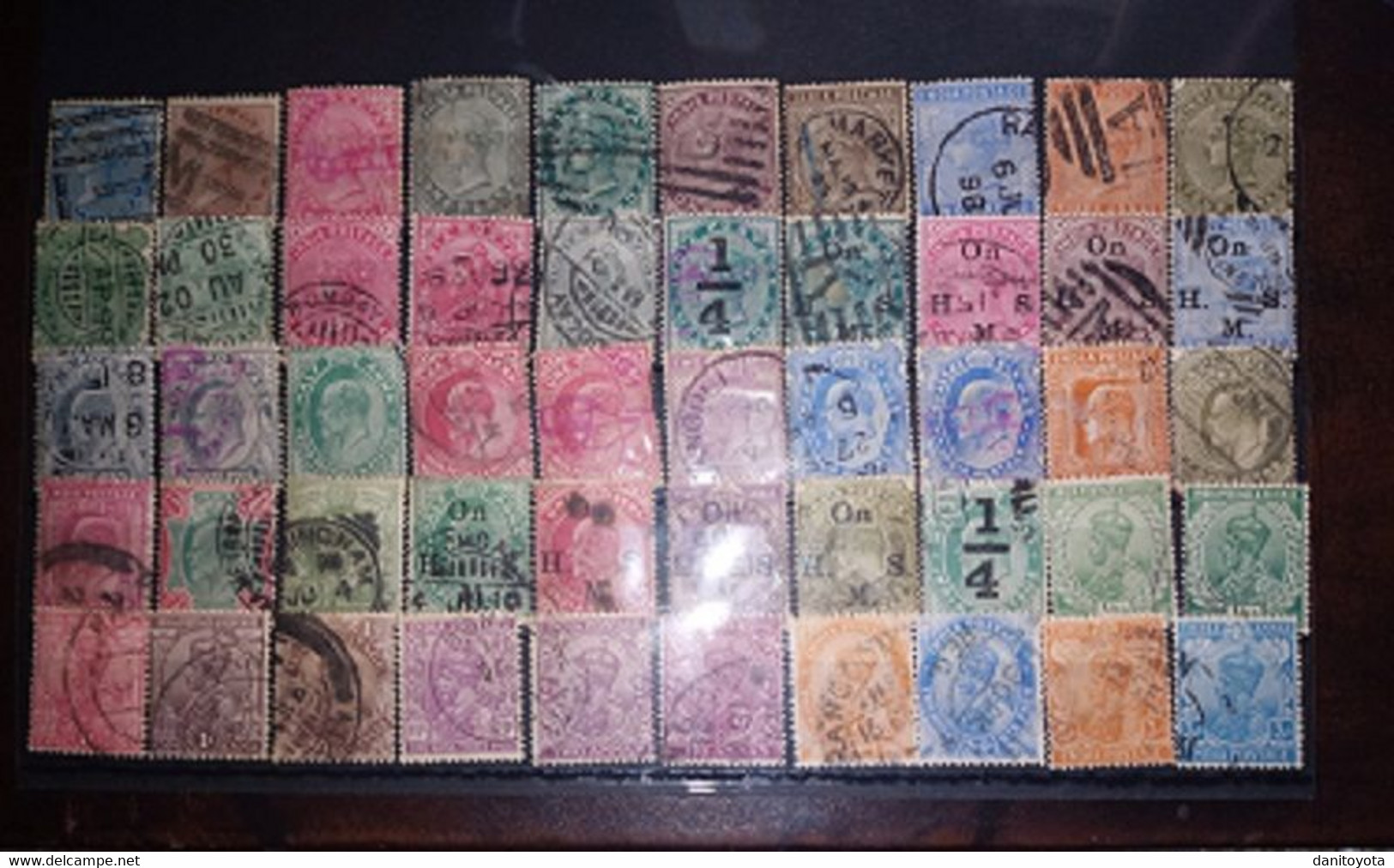 India Inglesa. Conjunto De 211 Sellos Diferentes En Cuatro Fichas - Used Stamps