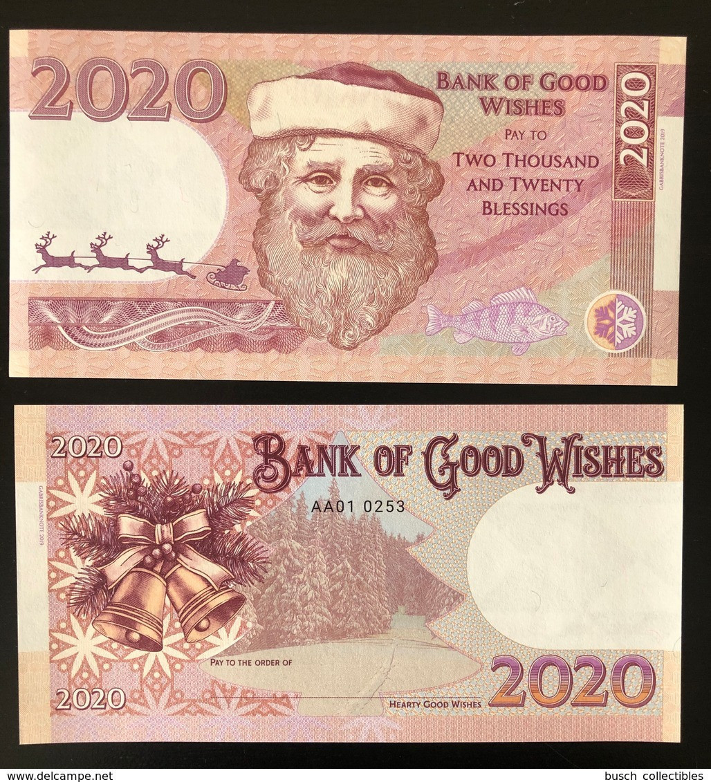 2019 / 2020 Matej Gabris Wishes Santa Claus Noël Christmas Weihnachten Good Wishes UNC SPECIMEN ESSAY Tirage Limité - Specimen