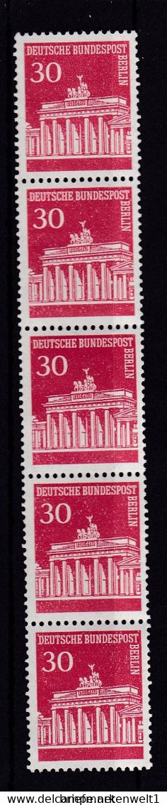 Berlin, Rollenmarken Nr. 288 Im Fünferstreifen** (Kk 7549) - Roulettes