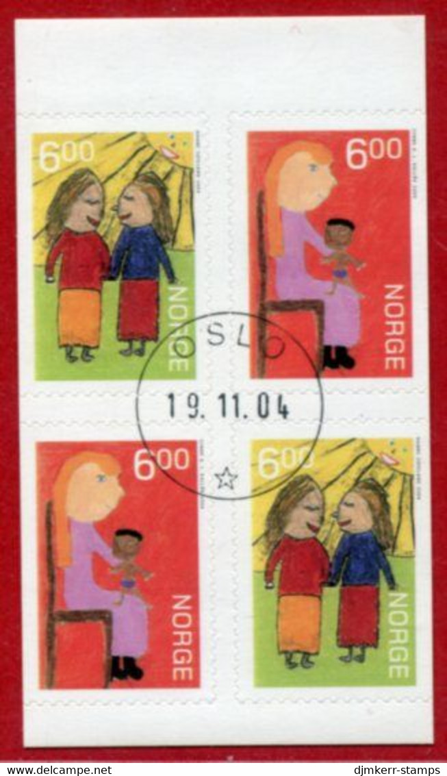 NORWAY 2004 Christmas Two Pairs In Block Used.  Michel  1516-17 Dl-Dr - Used Stamps