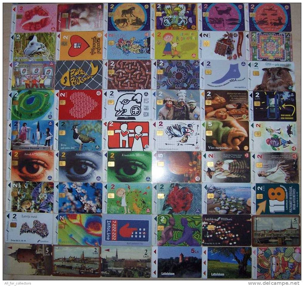 Nice Collection Of 100 Cards Cartes Karten From LATVIA Lettonie Lettland - Letland