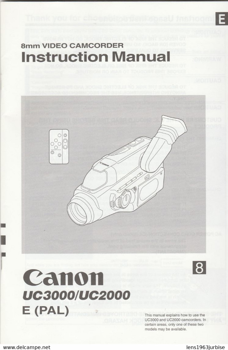 Caméra Canon , UC 2000 - Autres Formats