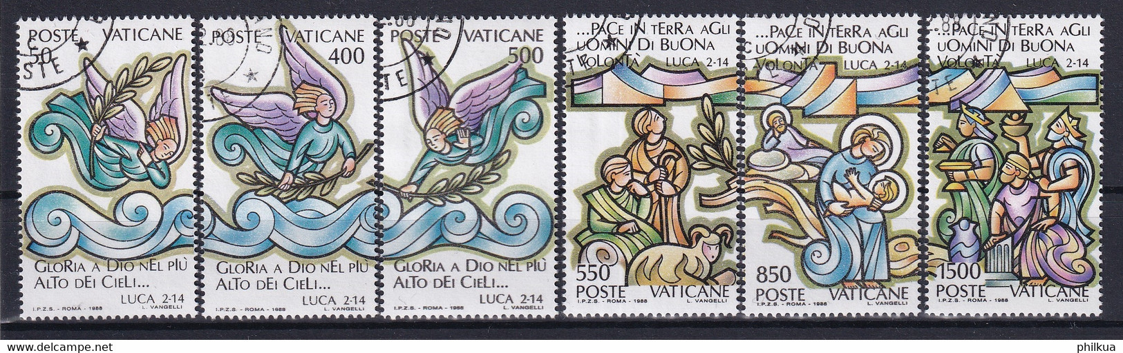 MiNr. 952 - 968 Vatikanstadt1988, 12. Dez. Weihnachten - Einheitlich Gestempelt - Oblitérés