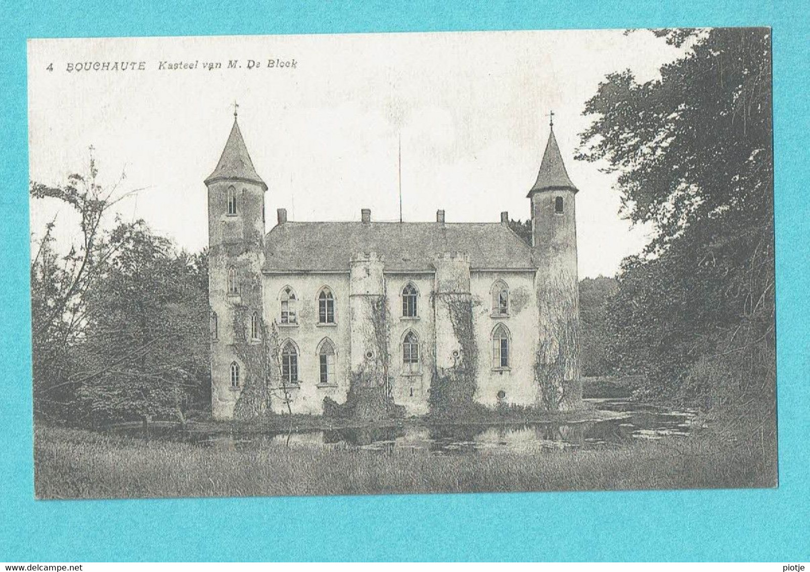 * Boekhoute - Bouchaute (Assenede - Oost Vlaanderen) * (Uitg Jules Van De Walle, Nr 4) Kasteel M. De Block, Chateau - Assenede