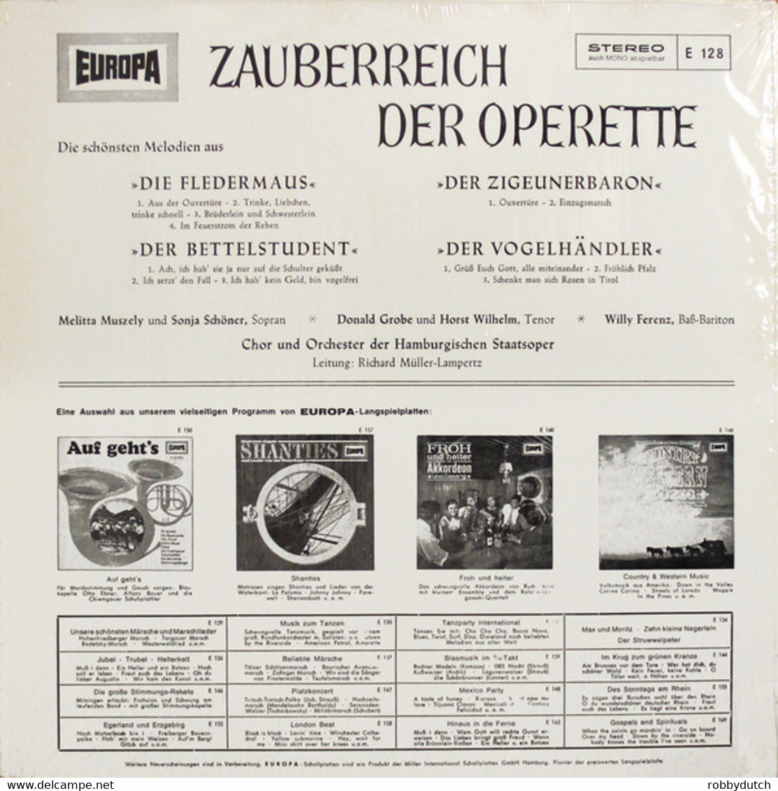 * LP *  ZAUBERREICH DER OPERETTE - CHOR UND ORCHESTER DER HAMBURGISCHEN STAATSOPER - Oper & Operette