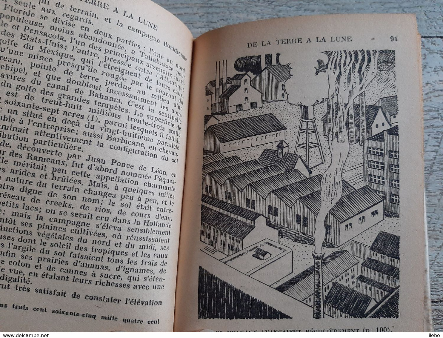 De La Terre à La Lune  De Jules Verne Hachette Bibliothèque Verte 1944 Llustré Par Routier Rare - Hachette