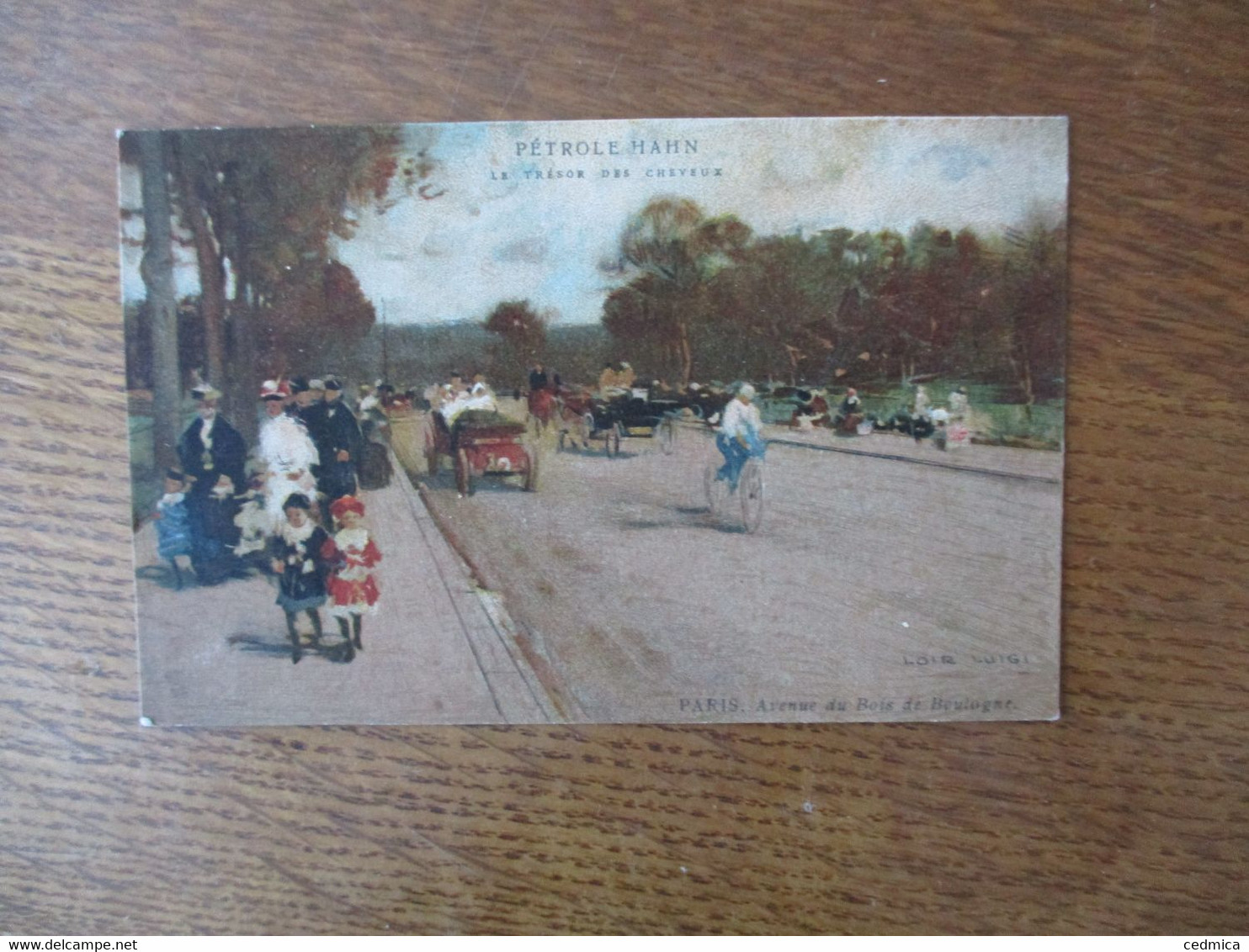 PARIS.AVENUE DU BOIS DE BOULOGNE LOIR LUIGI PETROLE HAHN LE TRESOR DES CHEVEUX F.VIBERT FABRICANT LYON - Loir