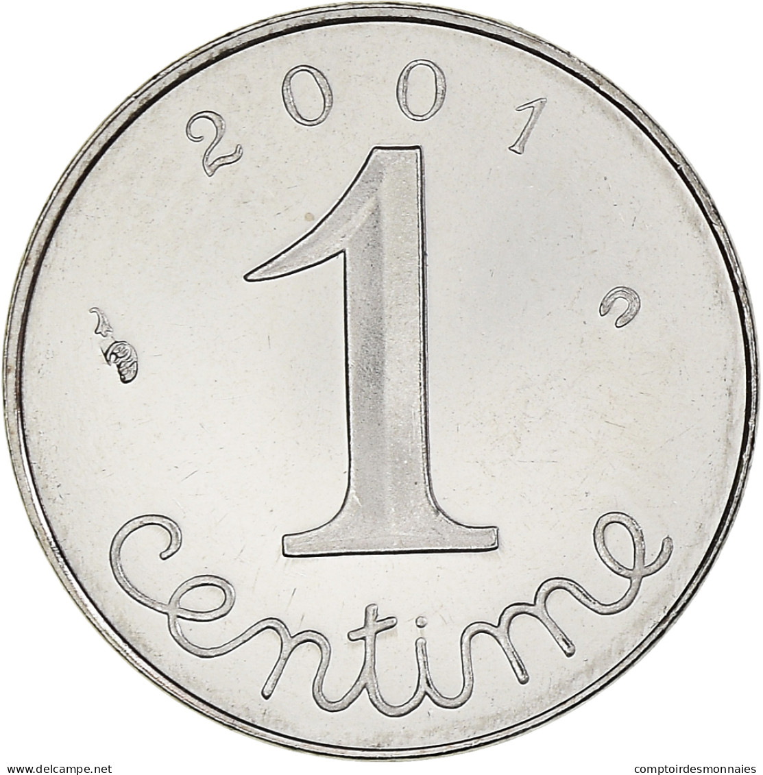 Monnaie, France, Épi, Centime, 2001, Paris, Proof / BE, FDC, Acier Inoxydable - Prova