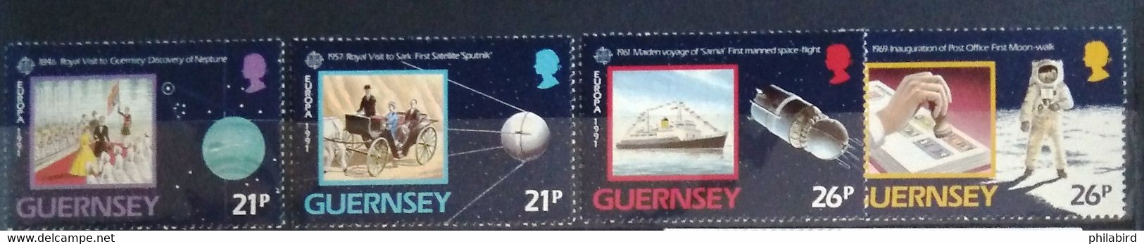 EUROPA 1991 - GUERNESEY                   N° 520/523                       NEUF** - 1991
