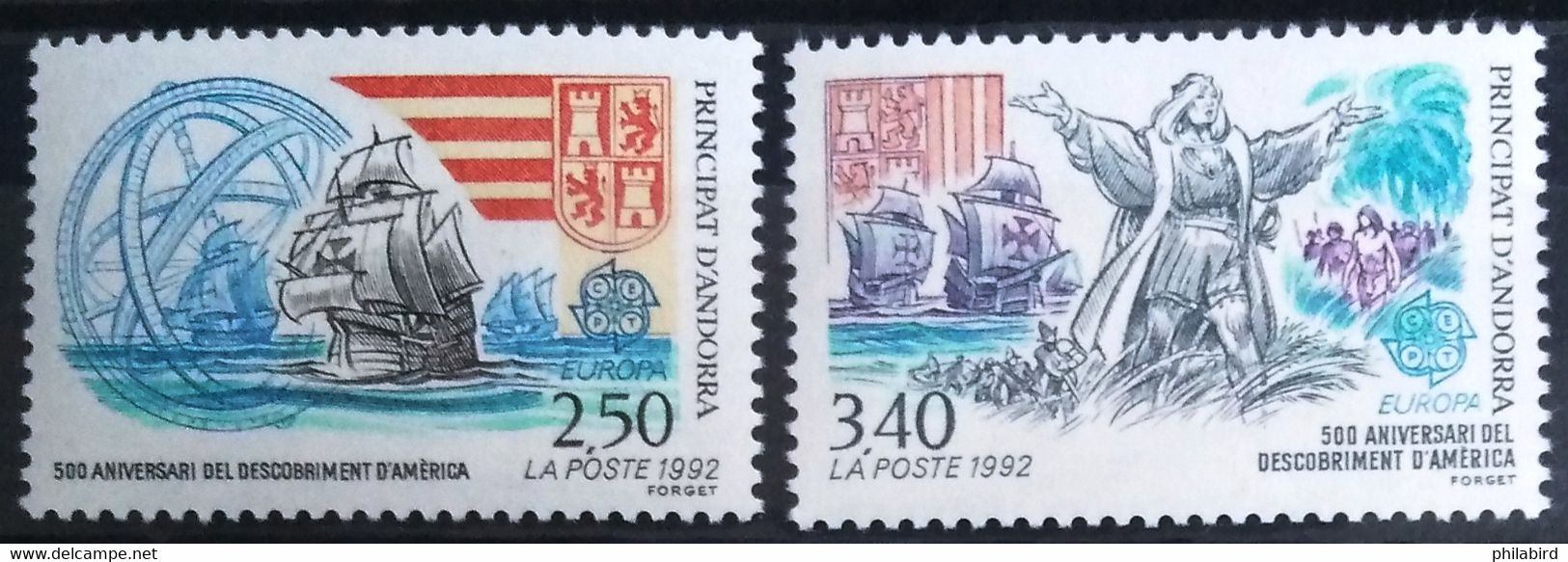 EUROPA 1992 - ANDORRE FRANCAIS                N° 416/417                      NEUF** - 1992