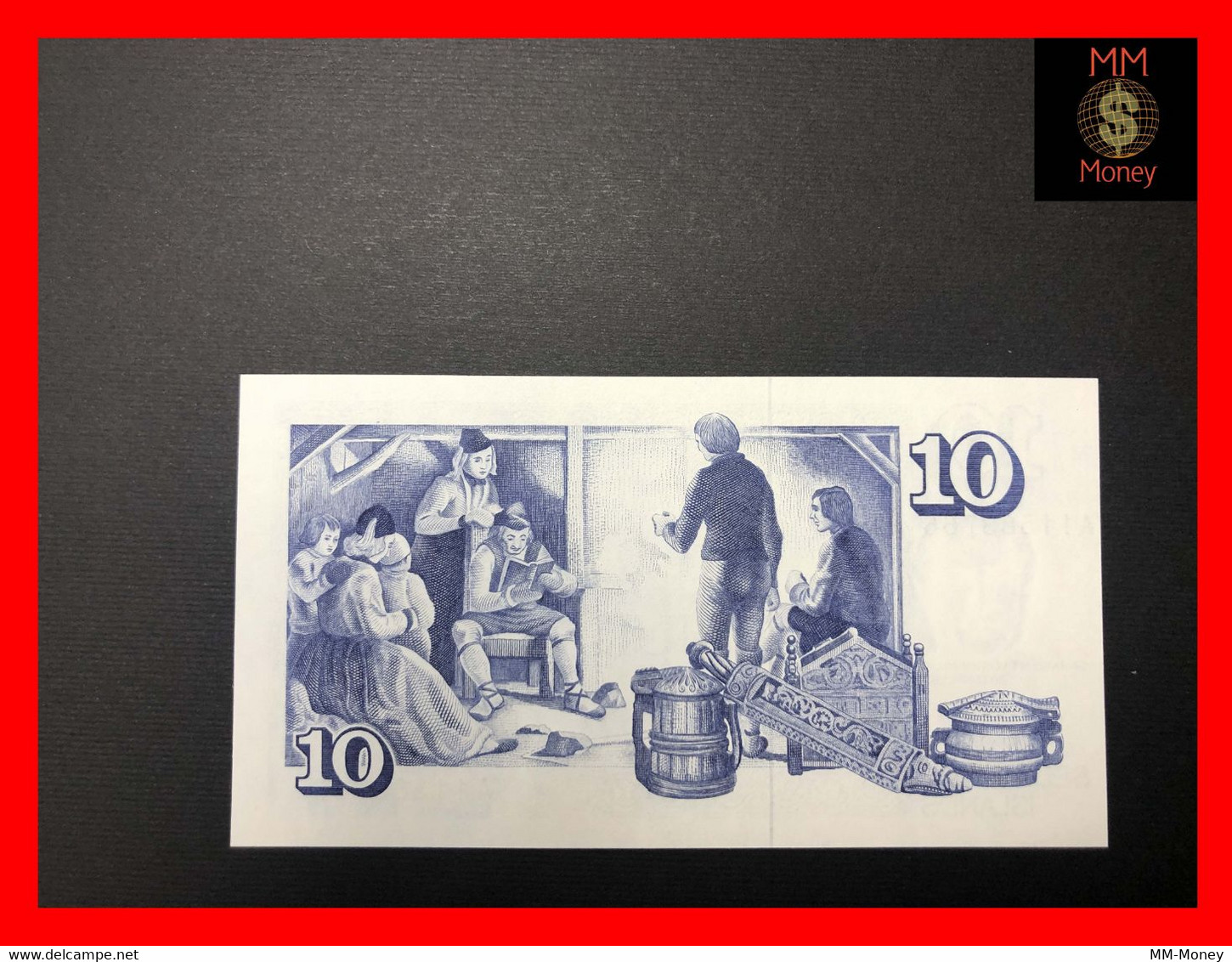 ICELAND  10 Kronur L. 29.3.1961  P. 48  Issued 1981  "sig.  Olafsson - Nordal"   UNC     [MM-Money] - Islandia