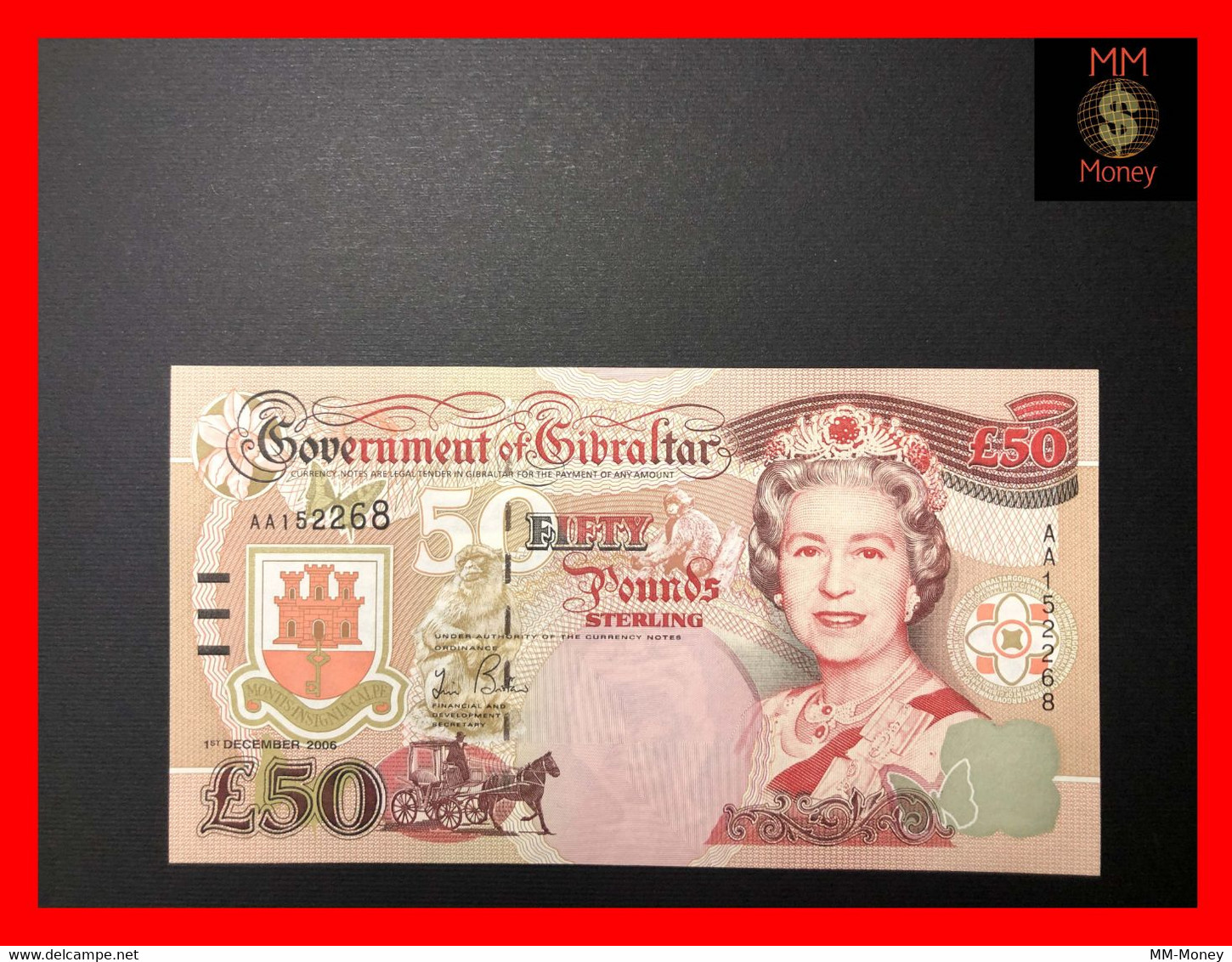 GIBRALTAR 50 £  1.12.2006  P. 34   UNC - Gibraltar