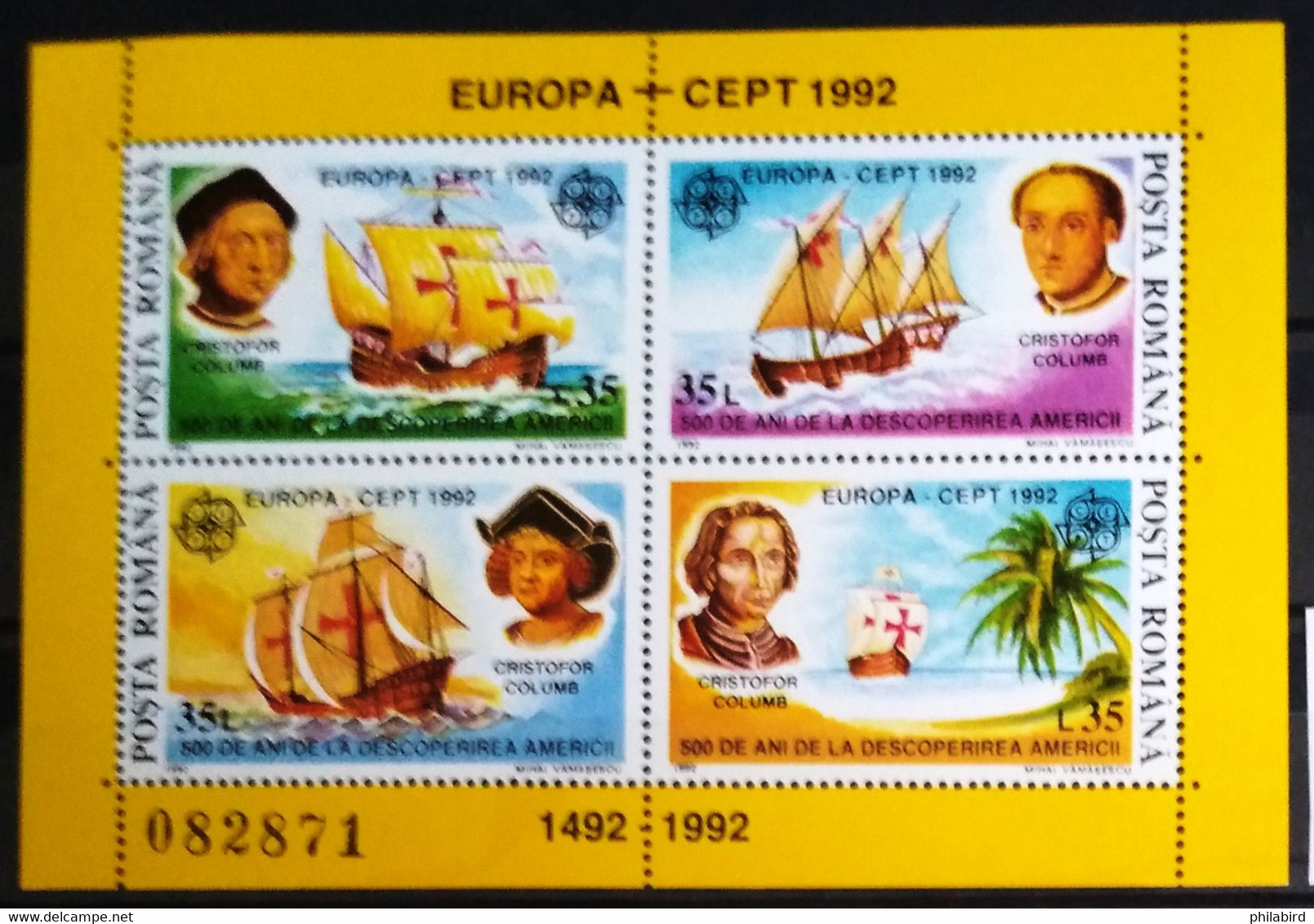 EUROPA 1992 - ROUMANIE                    BF 220                        NEUF** - 1992