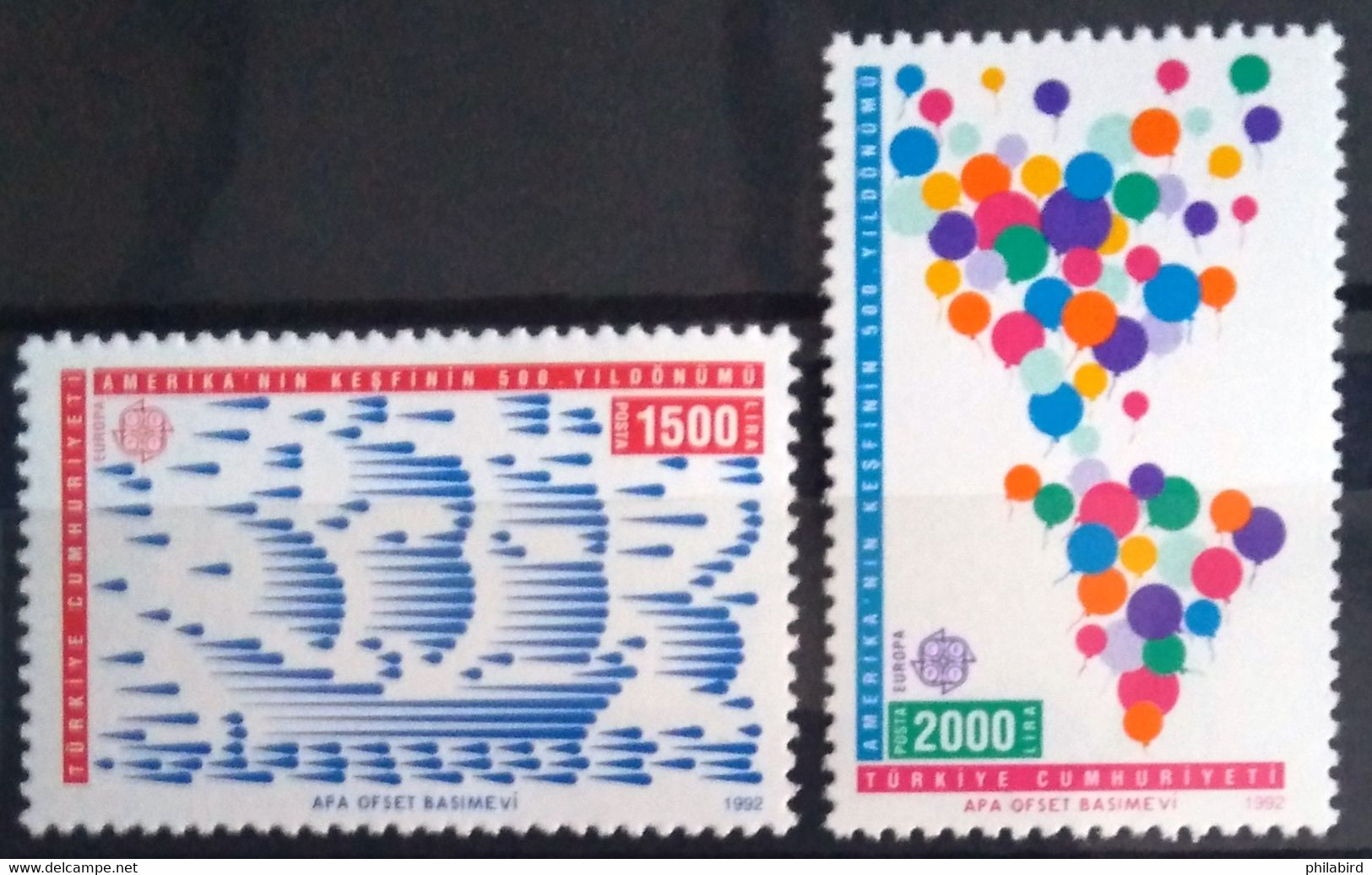 EUROPA 1992 - TURQUIE                    N° 2695/2696                       NEUF** - 1992