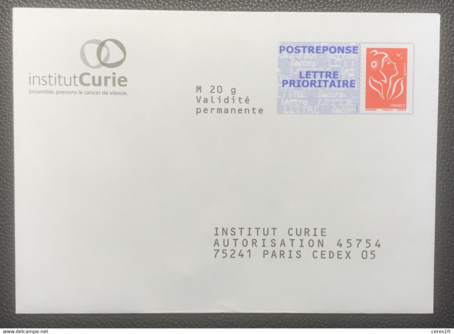 PAP134 - PAP Réponse  Neuf 110x154 Marianne De Lamouche Tarif LETTRE PRIORITAIRE Repiqué Institut Curie 08P043 - Prêts-à-poster: Réponse /Lamouche