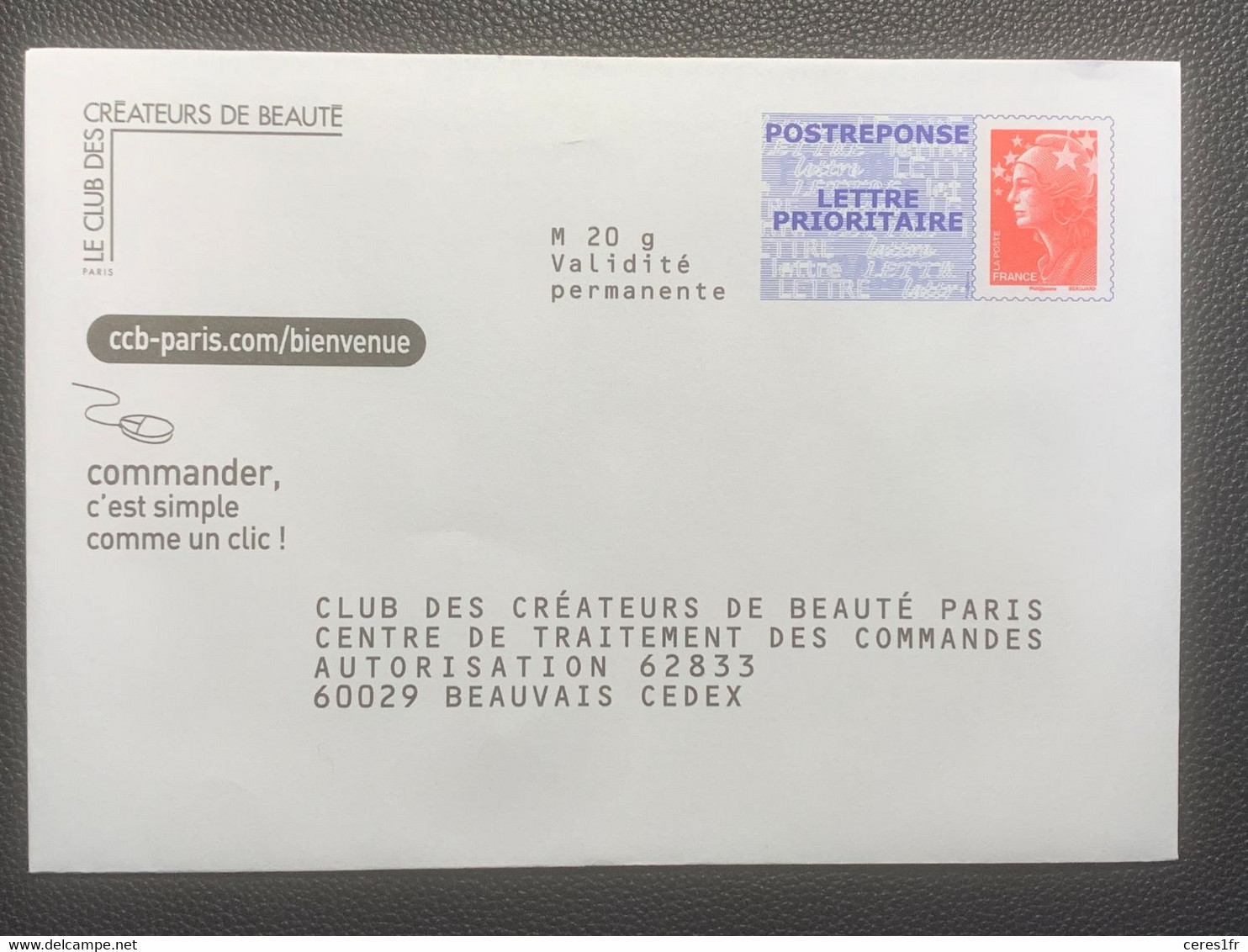 PAP116 - PAP Réponse  Neuf 110x154 Marianne De Beaujard Tarif LETTRE PRIORITAIRE Repiqué Les Créateurs De Beauté 09P410 - Prêts-à-poster:Answer/Beaujard