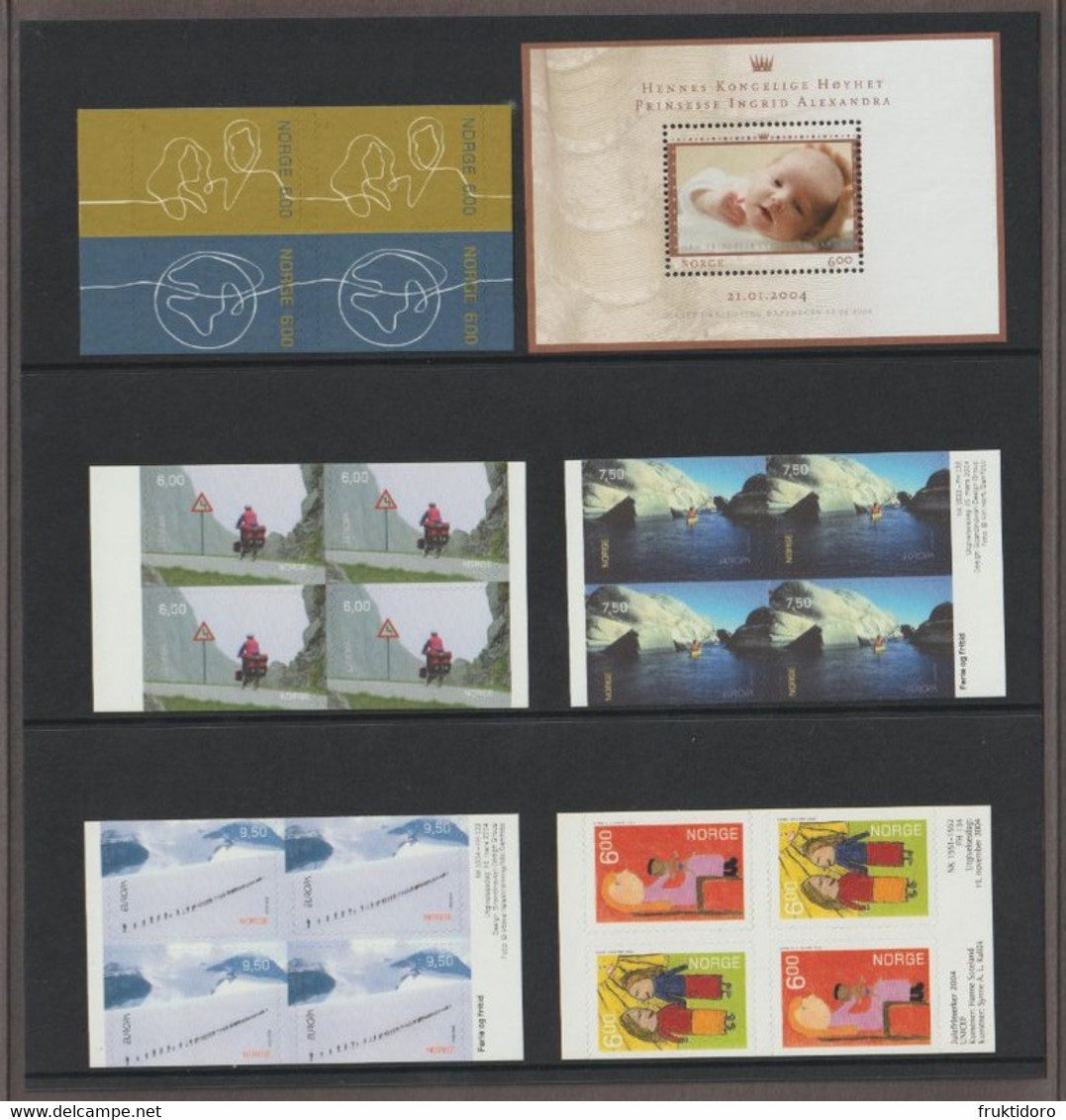 Norway Year Set Norwegian Stamps 2004 - Marine Life - Oslo Fjord - Cycling - Mythology - Princess Ingrid Alexandra - Années Complètes