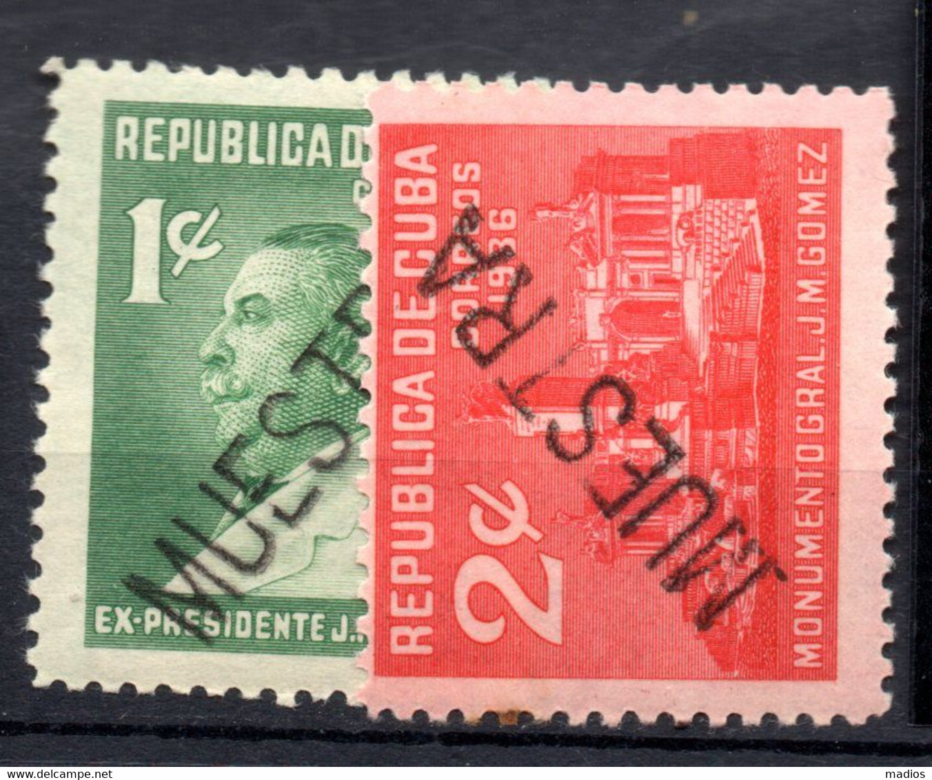 39578 CUBA  1936 Gral Jose M Gomez Ovpt. *MUESTRA" In Black/Mint - Geschnittene, Druckproben Und Abarten