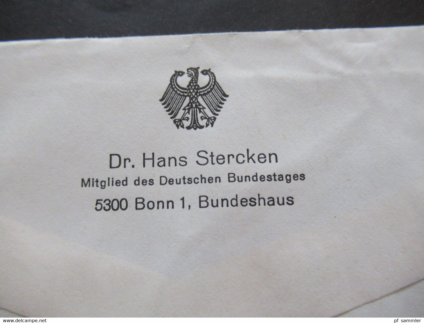 Berlin 1983 Freimarken BuS MiF Luftpost Beleg Umschlag Dr. Hans Stercken Mitglied Des Deutschen Bundestages Bundeshaus - Storia Postale