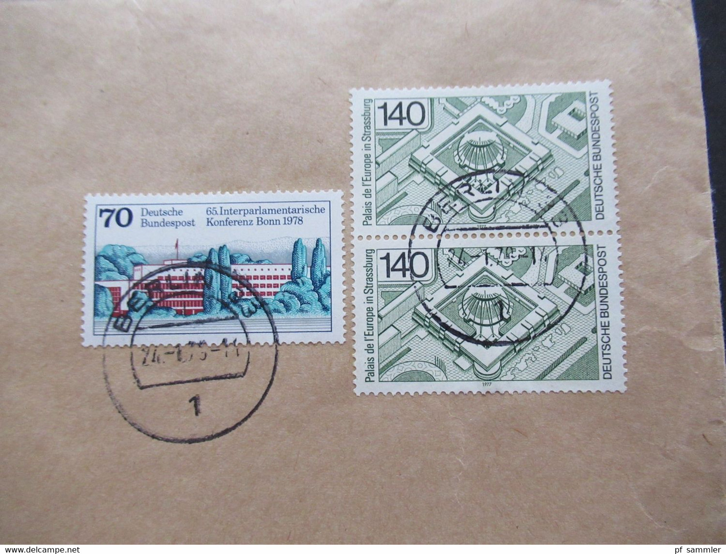 Berlin 1979 Marken Der BRD Mit Stempel Berlin 33 Mit Luftpost Nach Israel Grüner Stempel Ch. Wapler Fernauktion - Briefe U. Dokumente