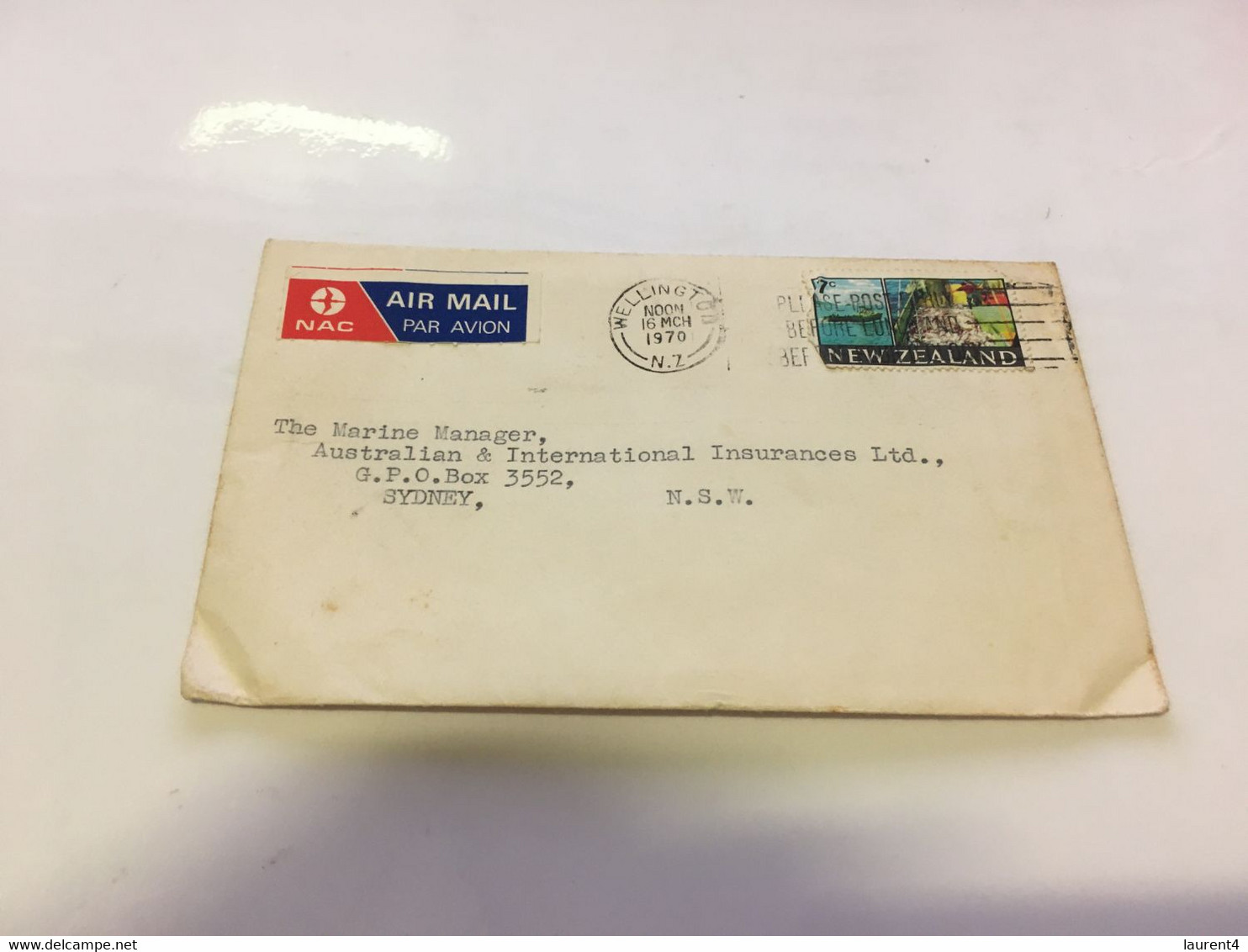 (1 G 11 A)  Letter Posted From New Zealand To Australia - NAC Air Mail - 1970 - Lettres & Documents