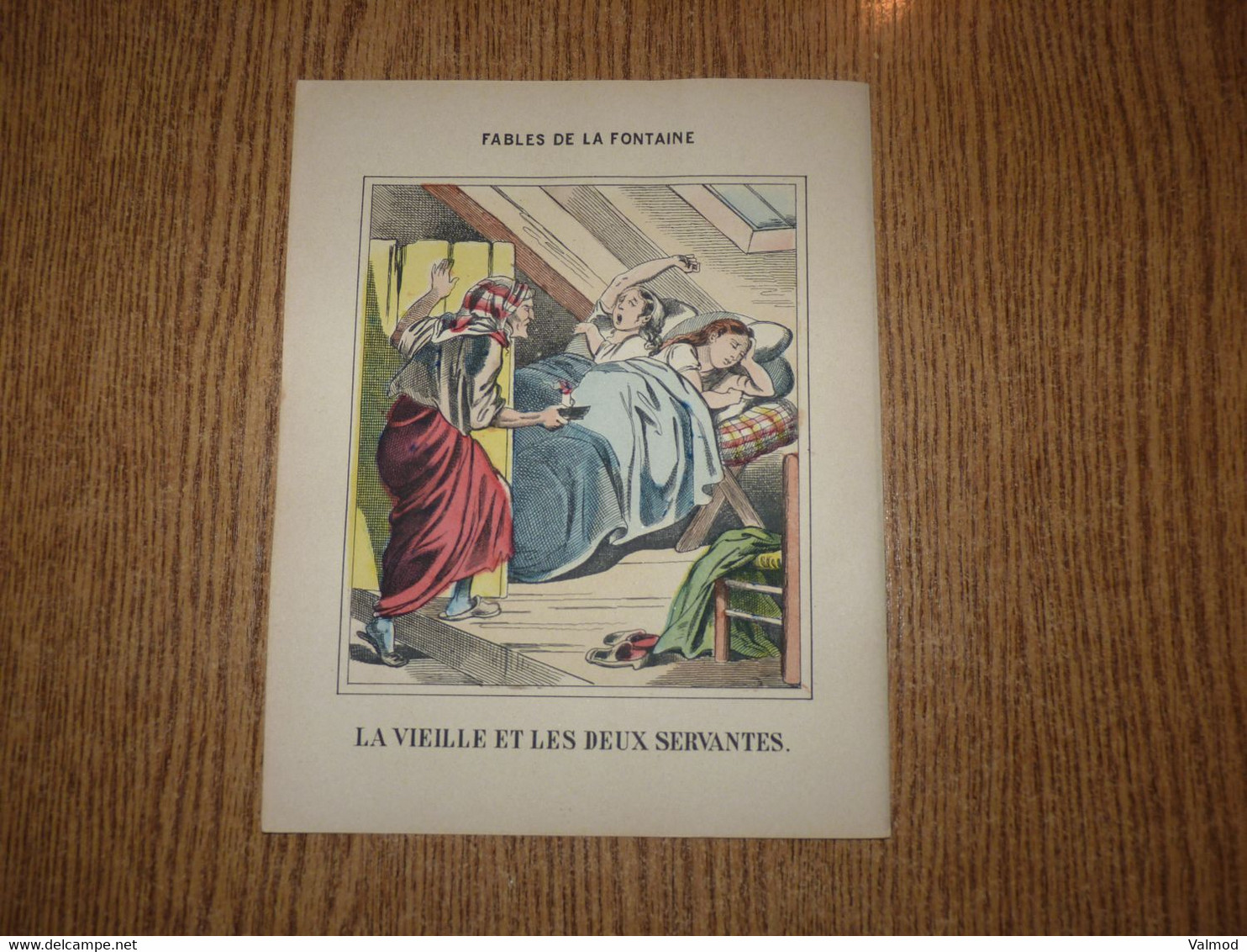 Couverture-Protège Documents "Le Lion Et Le Chasseur" & Autres Fables De La Fontaine -Format Plié 22,7x 17,8 Cm Environ. - Protège-cahiers