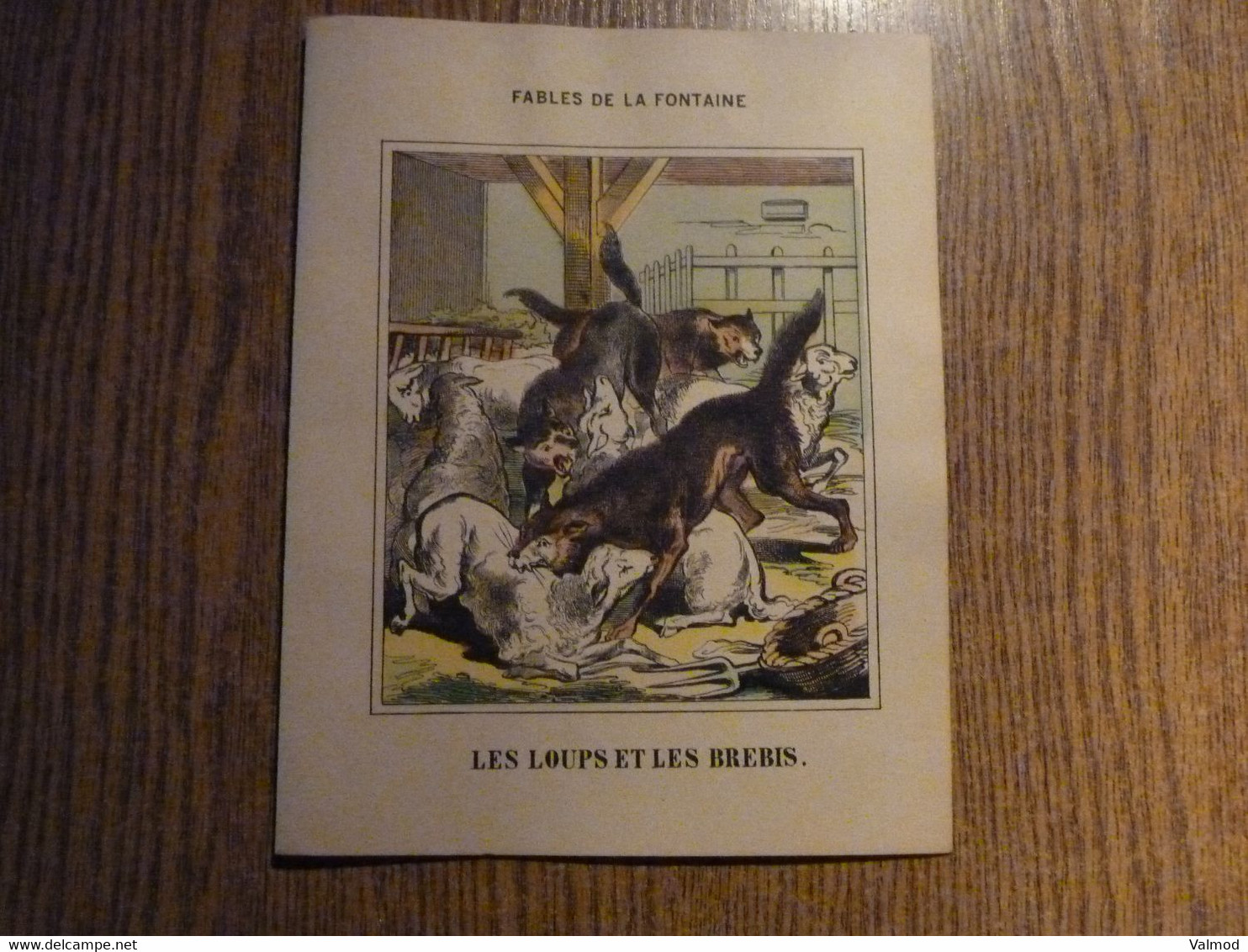 Couverture-Protège Documents "Le Loup Et Les Brebis" & Autres Fables De La Fontaine -Format Plié 22,8x 17,7 Cm Environ. - Protège-cahiers