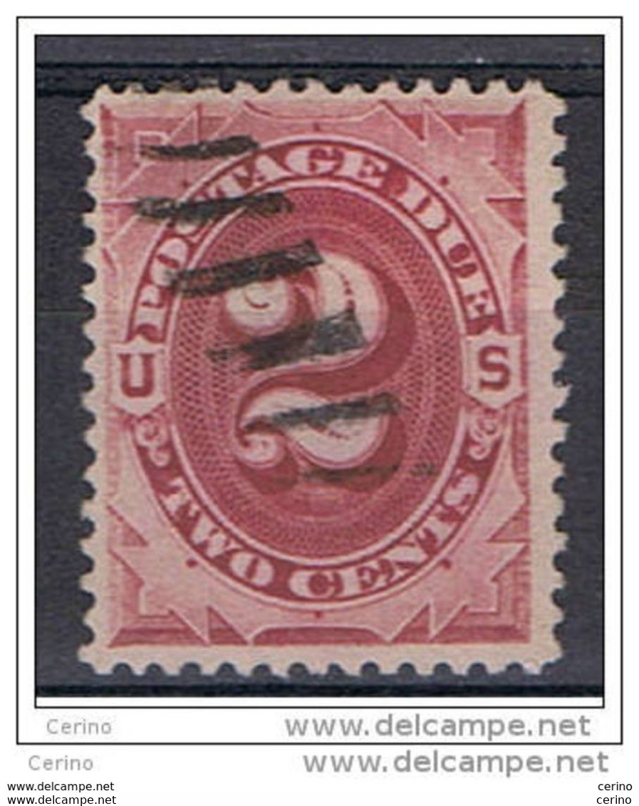 U.S.A.:  1887/89  POSTAGE  DUE  -  2  C. USED  STAMP  -  YV/TELL. 9 - Franqueo