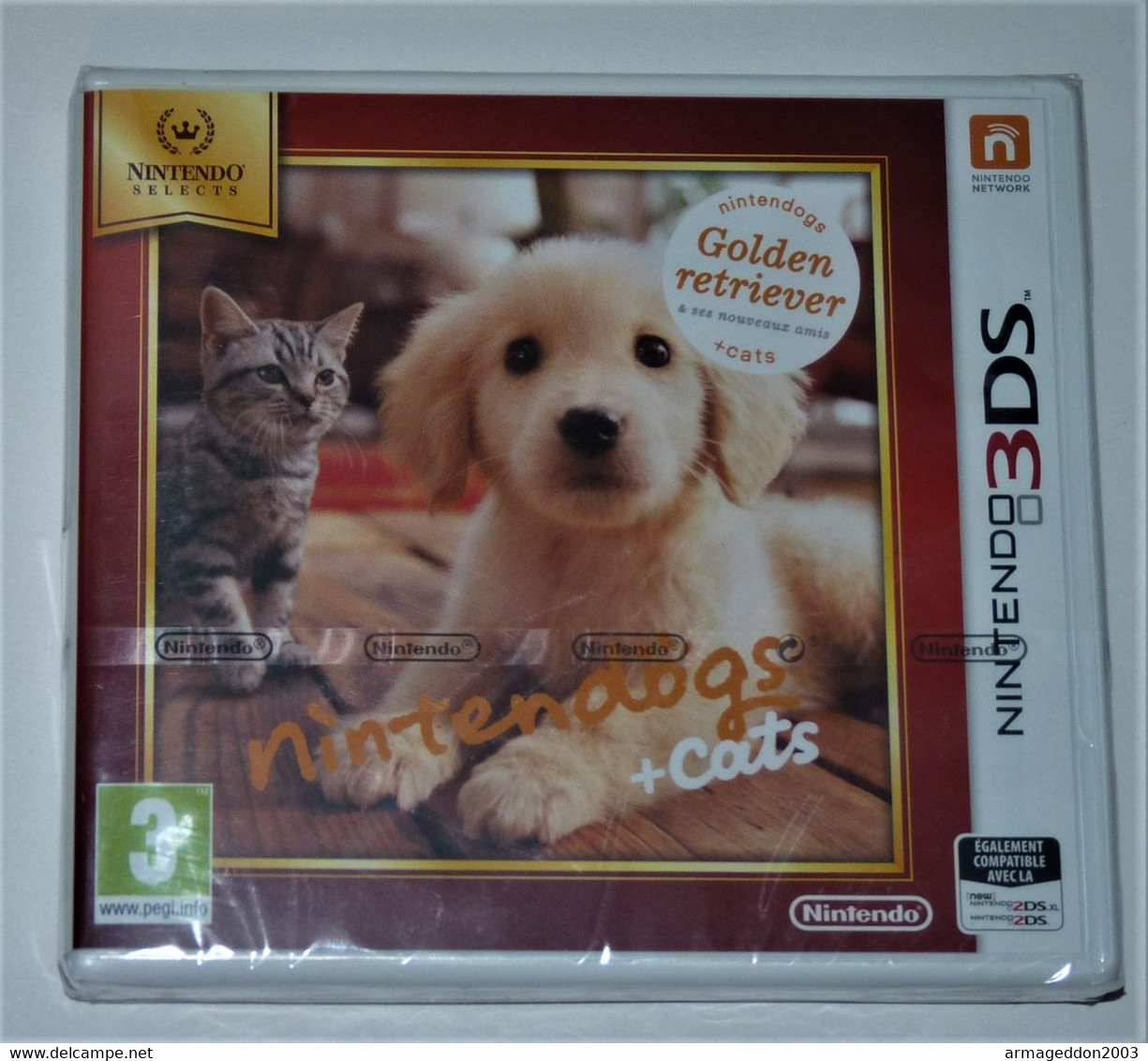 Nintendo 3 DS JEU NINTENDOGS + CATS GOLDEN RETRIEVER 2 DS Compatible Neuf Emball - Nintendo 3DS