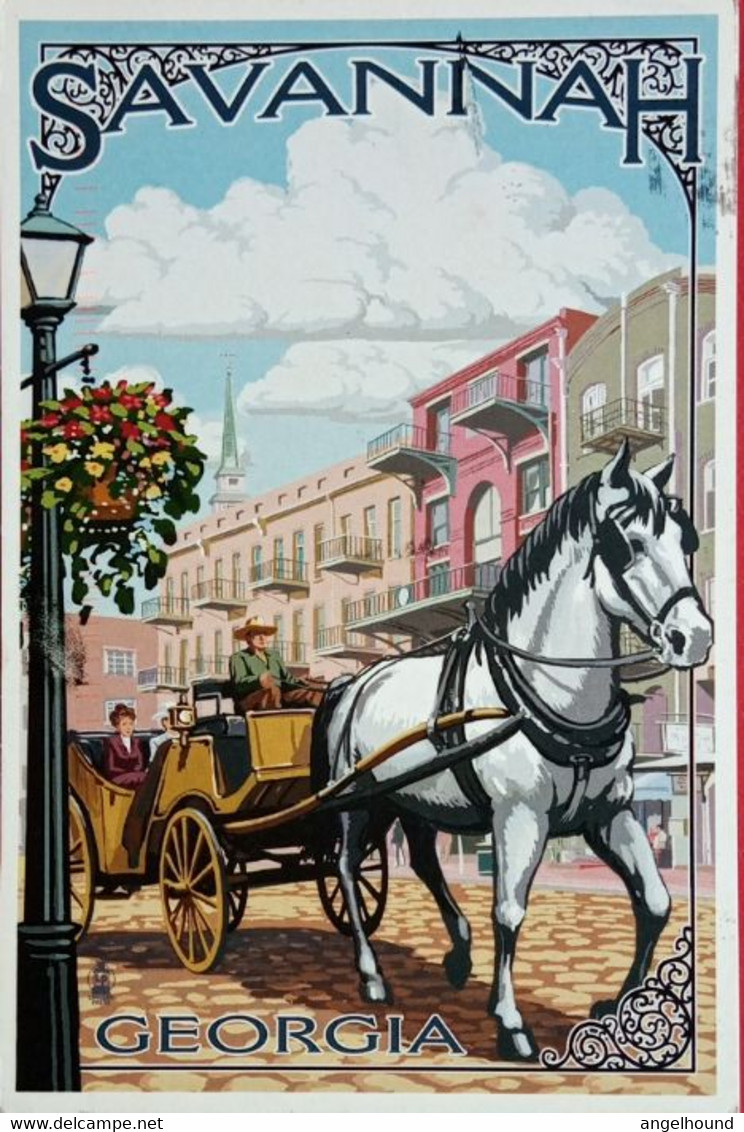 Horse And Carriage, Savannah, GA ( Lantern Press) - Savannah