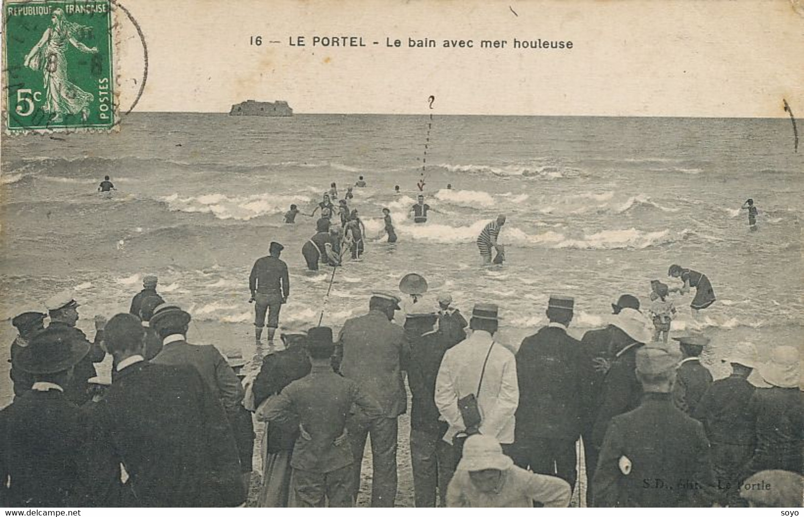 Natation Bain à La Corde Le Portel  Pli A Gauche - Schwimmen