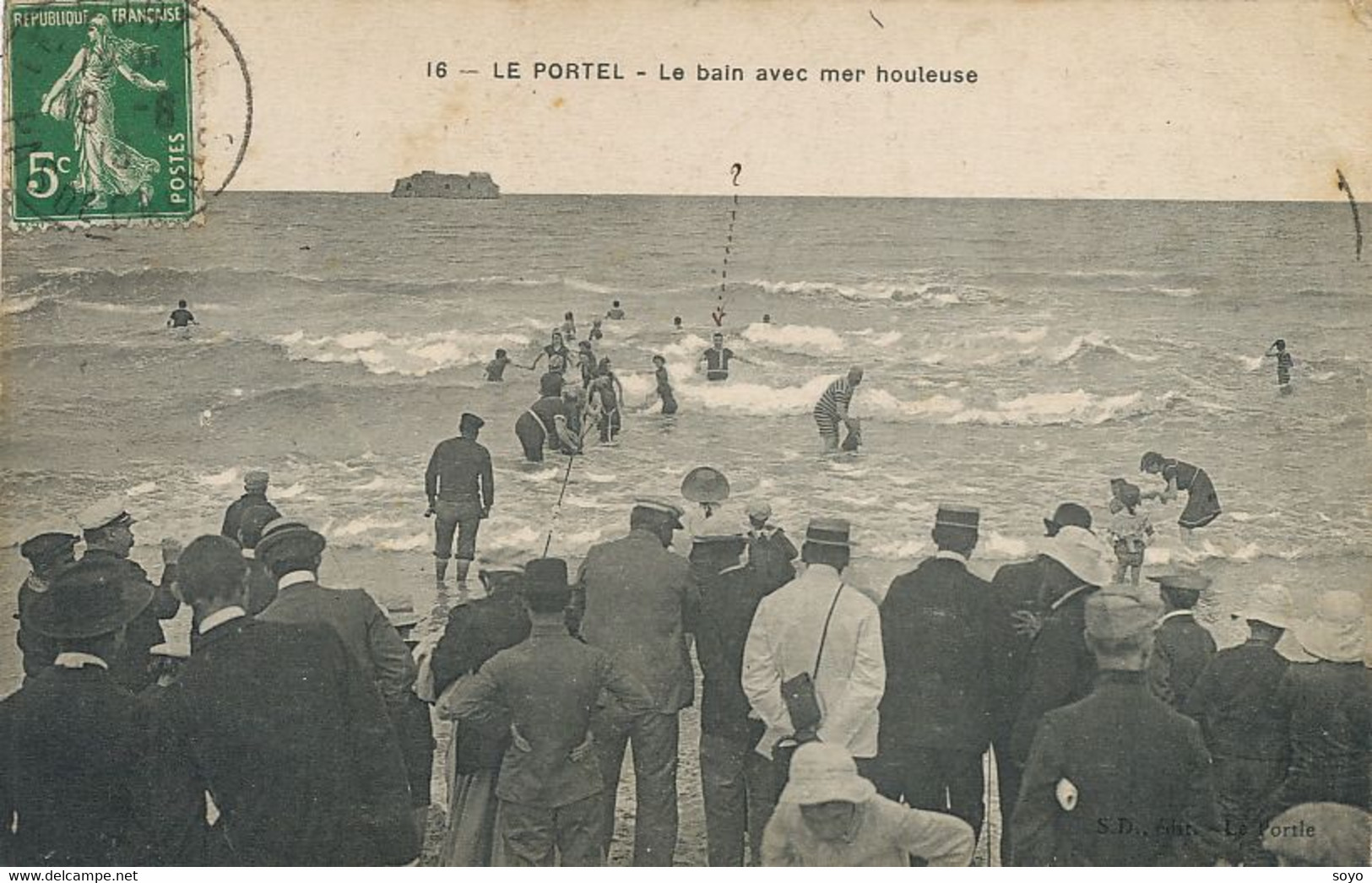 Natation Bain à La Corde Le Portel  Pli A Gauche - Swimming