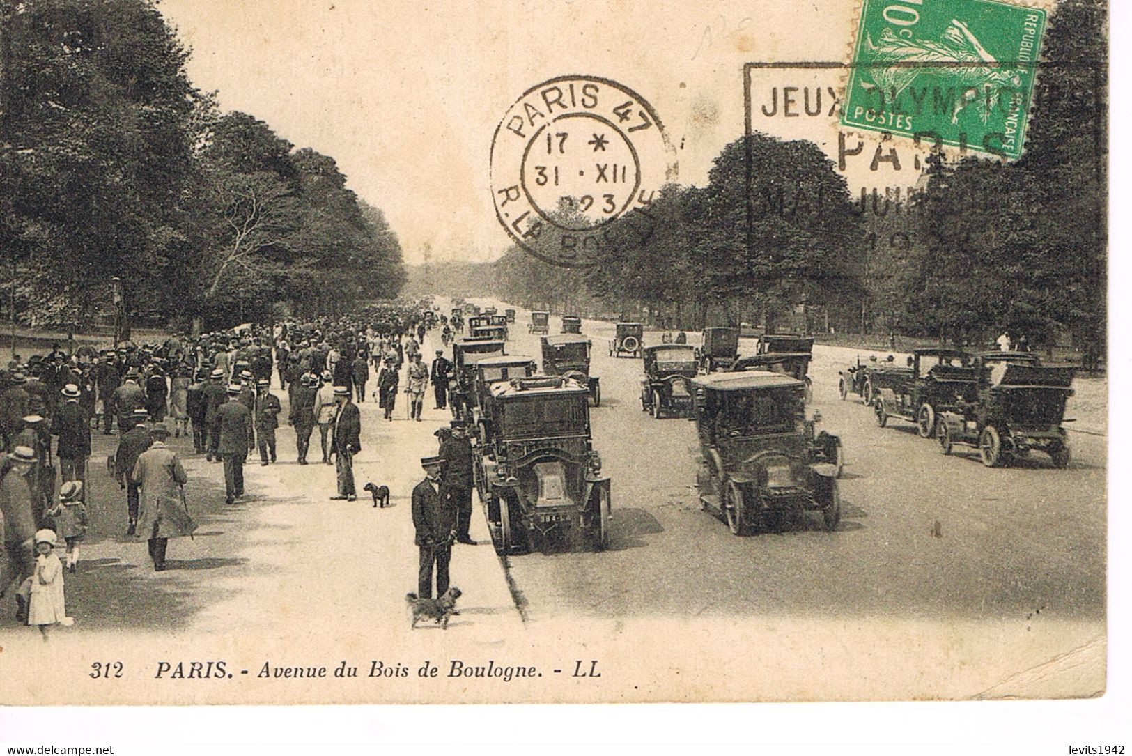 MARQUE POSTALE -  JEUX OLYMPIQUES 1924 - RUE LA BOETIE - 31-12-1923 - - Estate 1924: Paris