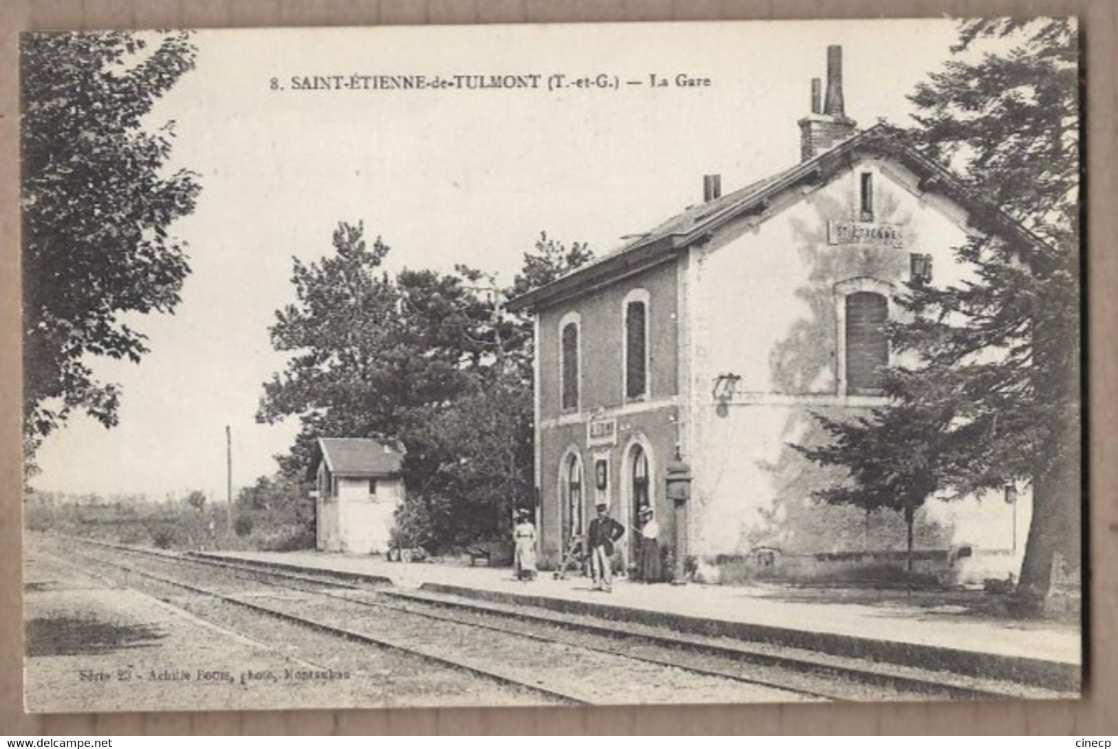 CPA 82 - SAINT-ETIENNE De TULMONT - La Gare - TB PMLAN Intérieur EDIFICE CHEMIN DE FER ANIMATION QUAIS Chel De Gare - Saint Etienne De Tulmont