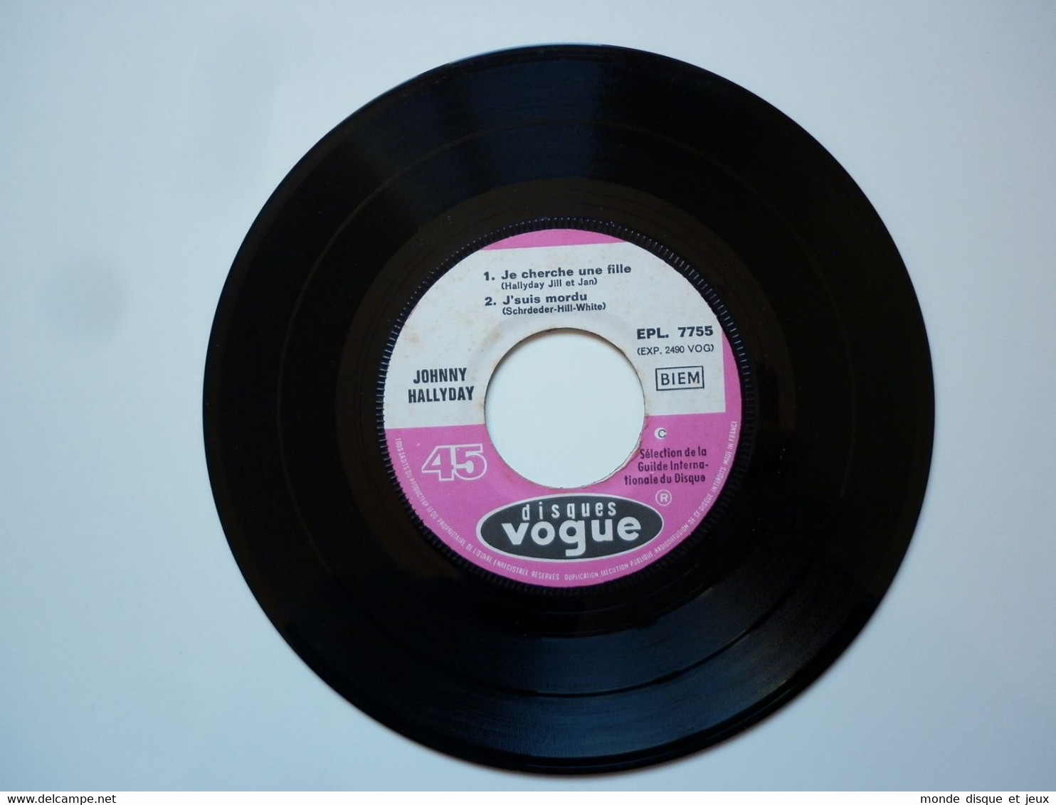 Johnny Hallyday 45Tours EP Vinyle Souvenirs Souvenirs Vogue Logo Rectangle Guilde - 45 T - Maxi-Single