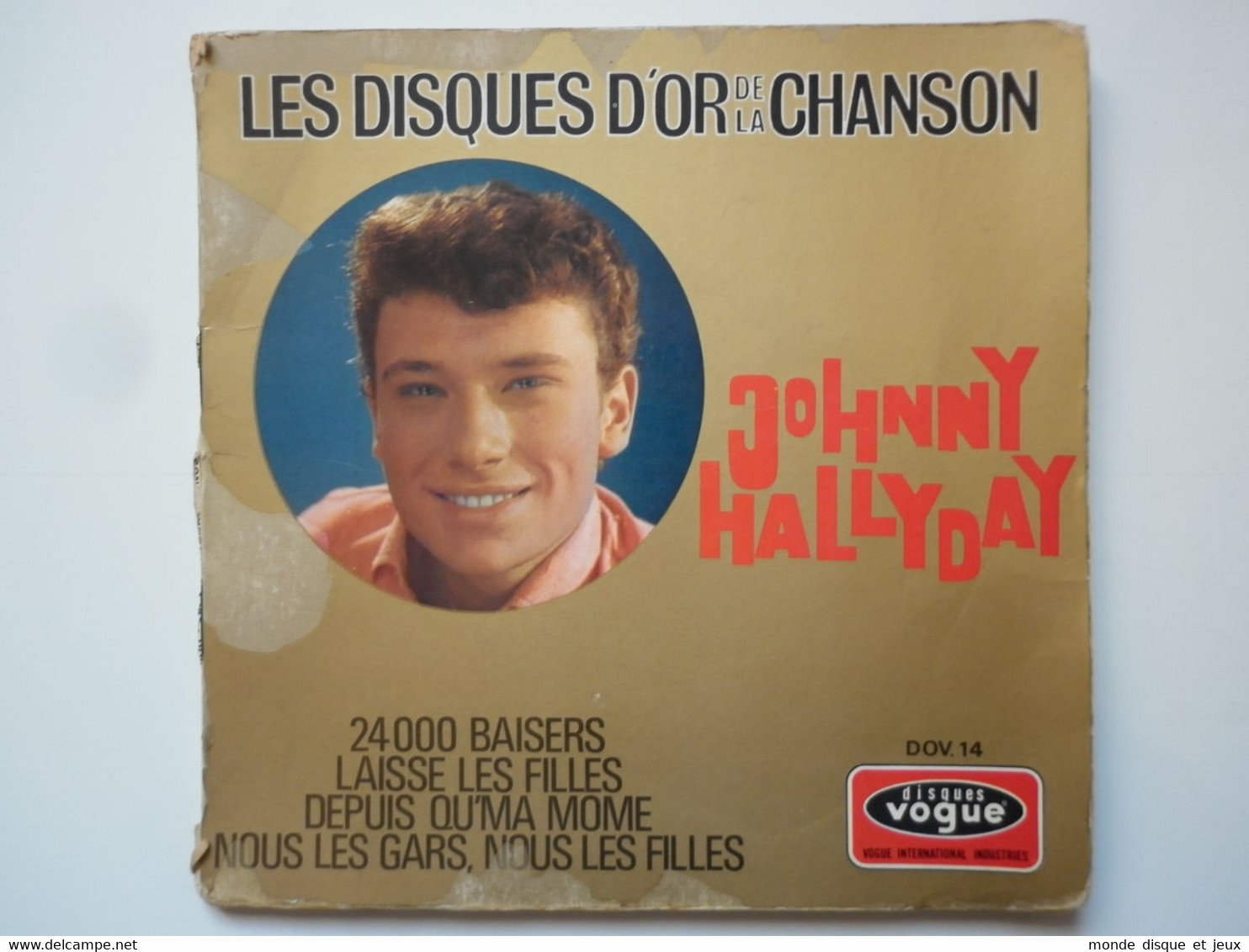 Johnny Hallyday 45Tours Livre Disque EP Vinyle Les Disques D'Or De La Chanson - 45 T - Maxi-Single