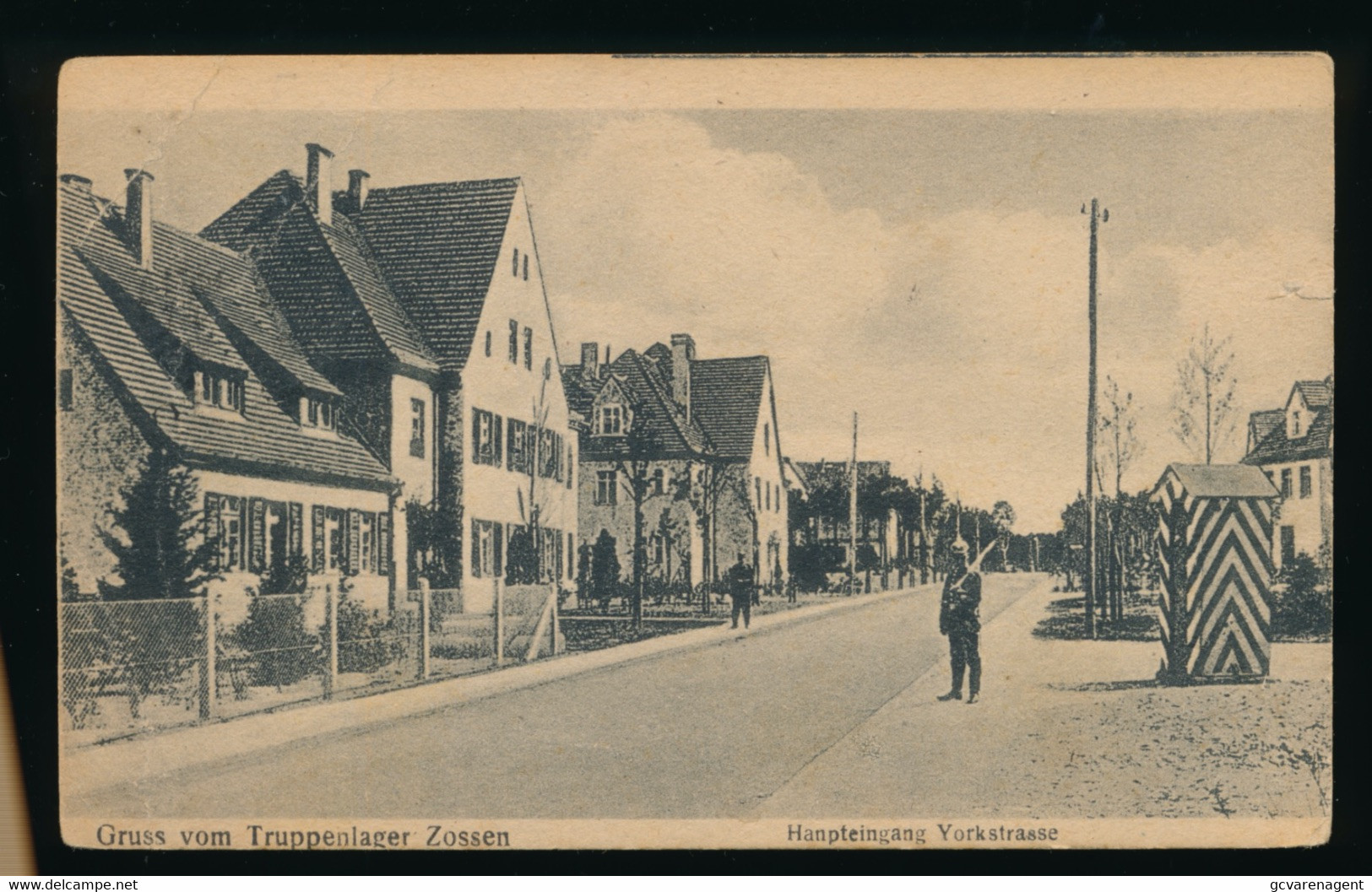 GRUSS VOM TRUPPENLAGER ZOSSEN - HAUPTEINGANG YORKSTRASSE       2 SCANS - Zossen